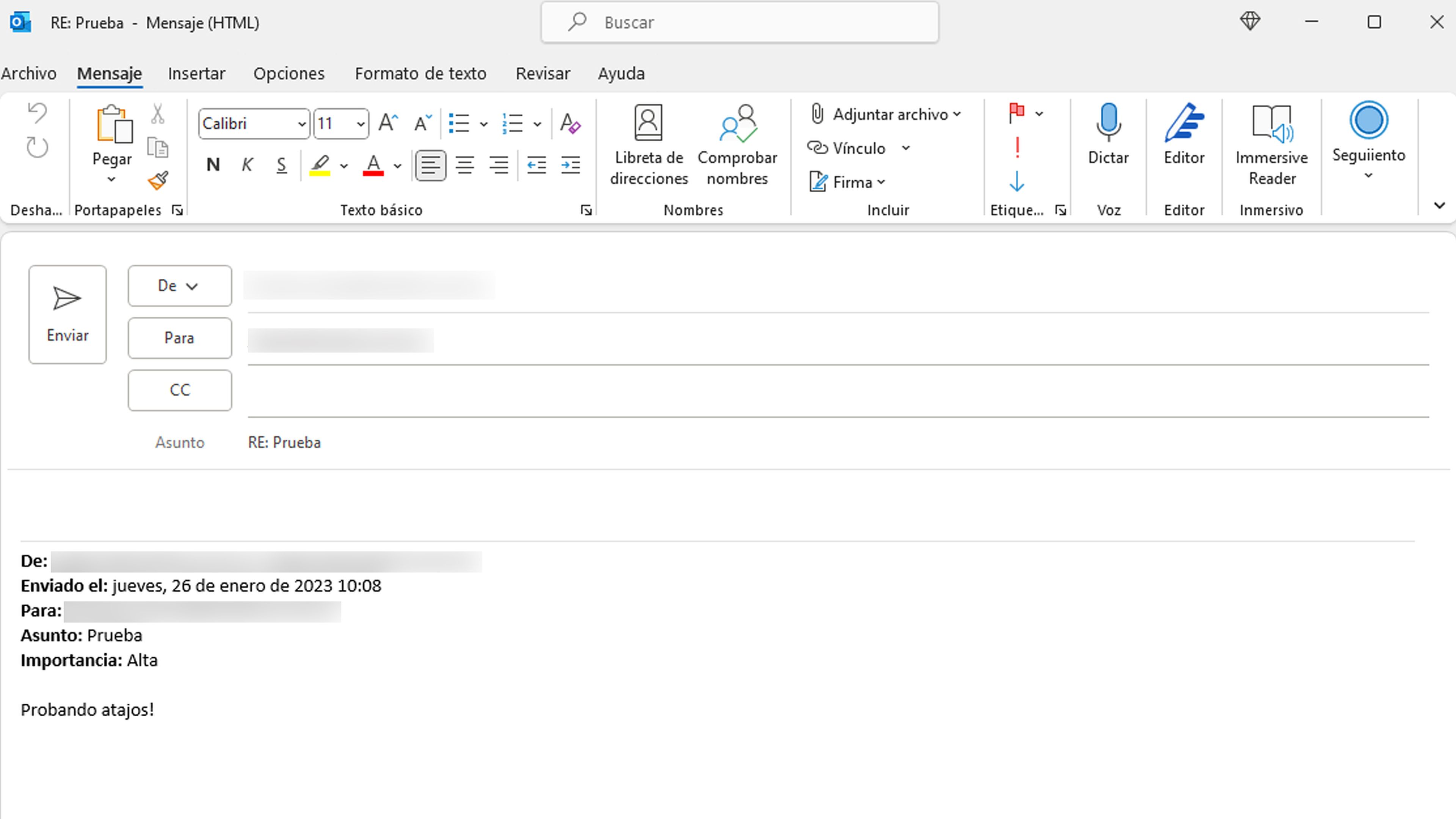 Quick Reply Outlook