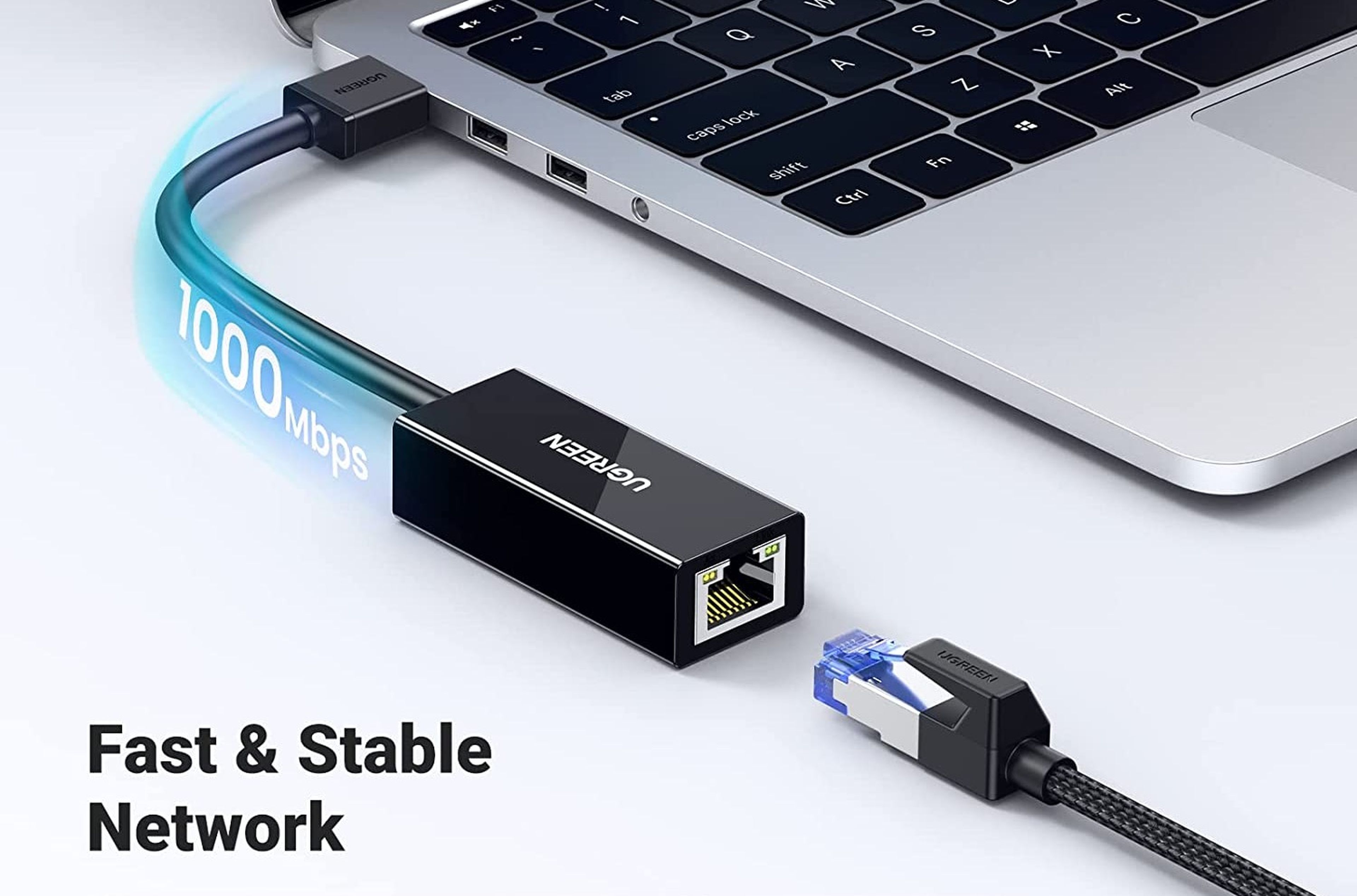 Este adaptador de red por USB te permitirá conectarte a Internet a 1 Gbps, si tu PC o consola no aceptan más de 100 Mbps