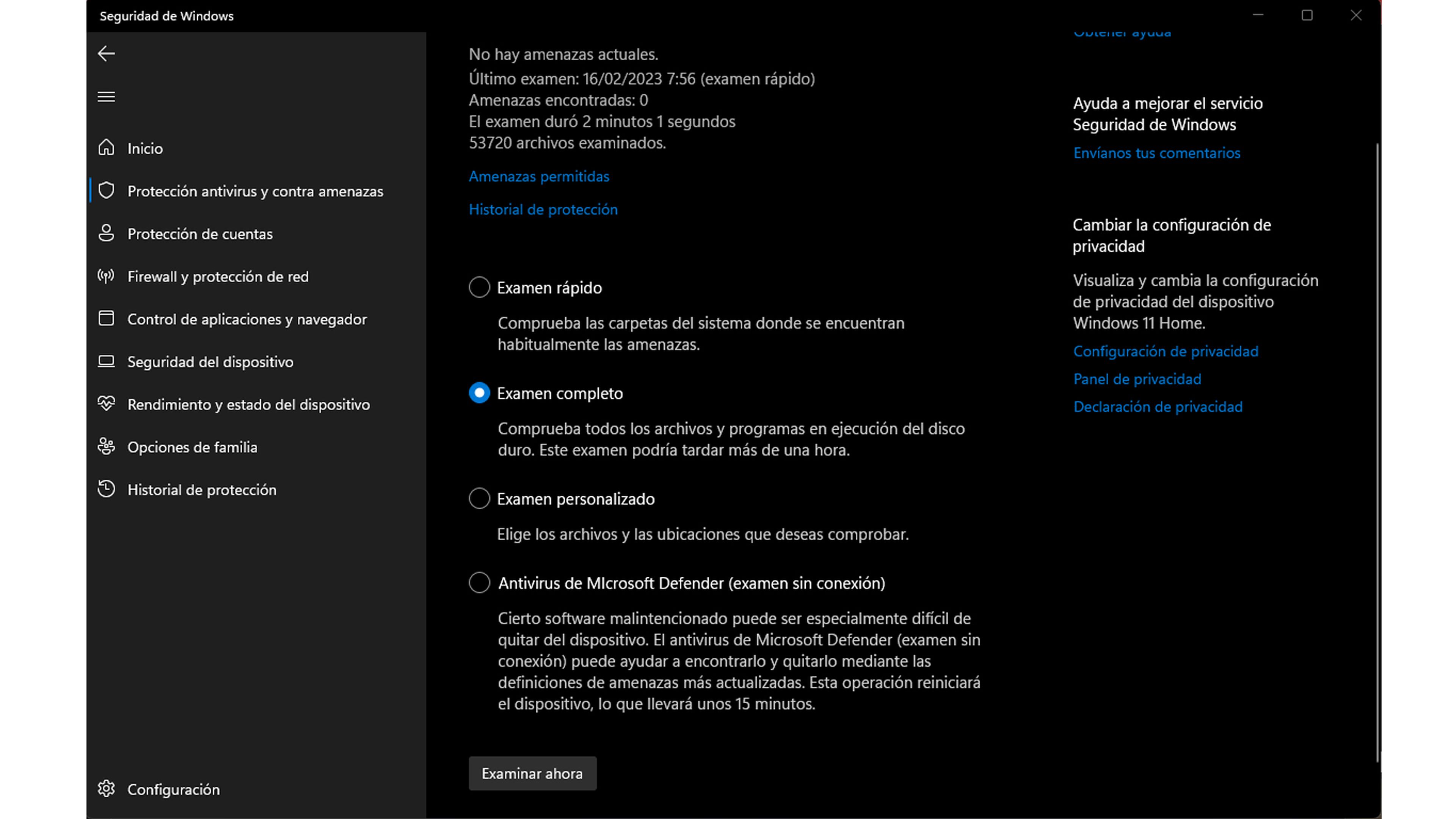 Análisis de malware Windows Defender