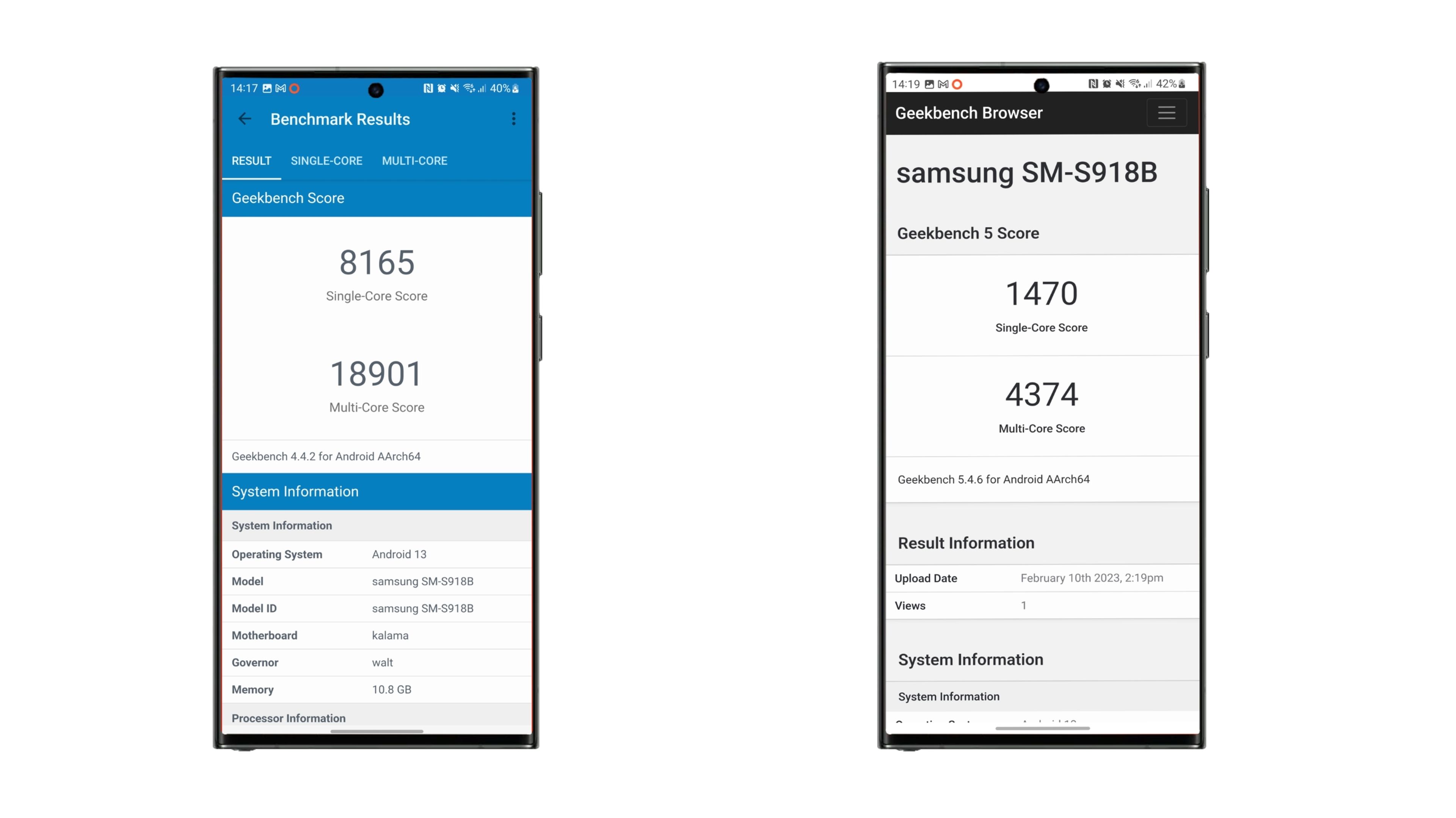 Benchmarks del Samsung Galaxy S23 Ultra