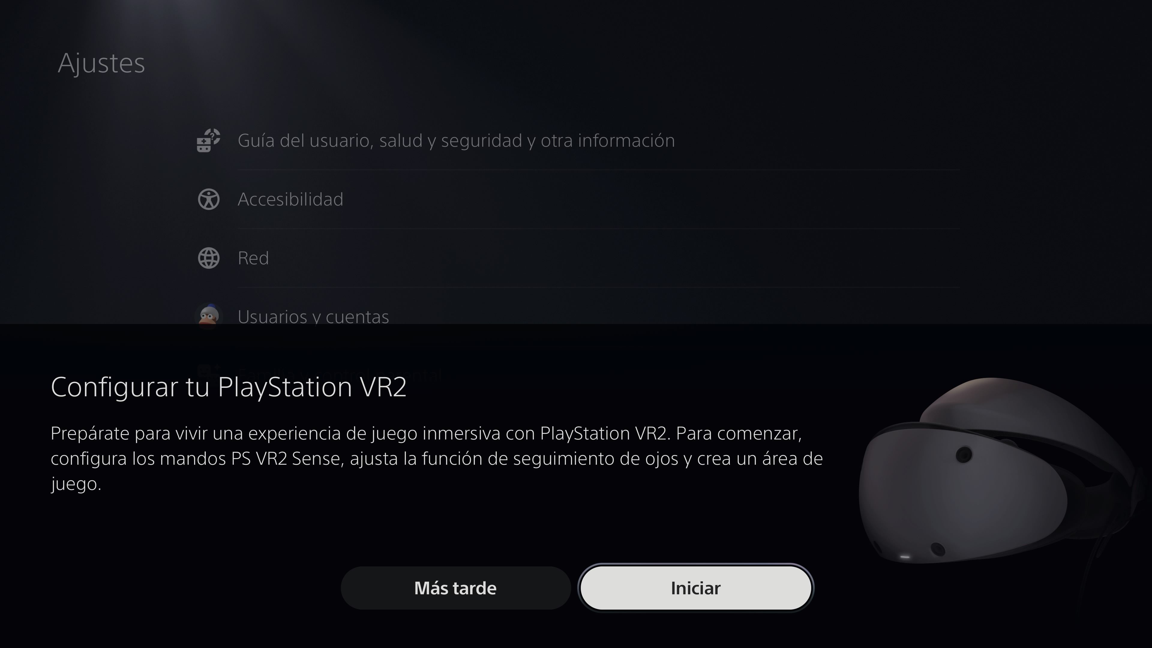 Configuración PS VR2