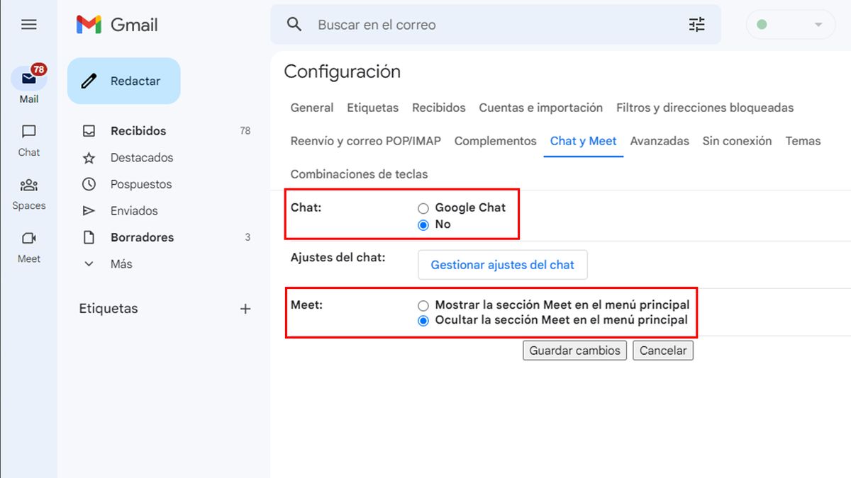 How to remove Chat and Meet from the sidebar in Gmail GEARRICE