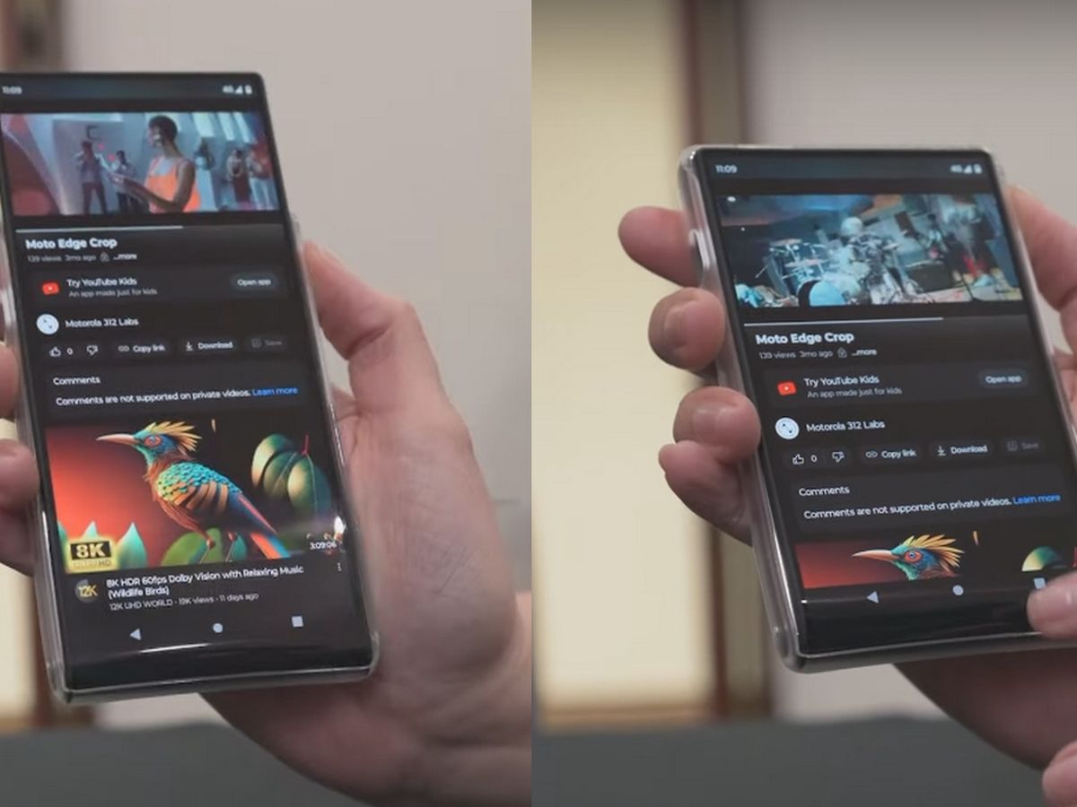 Motorola enseña su móvil enrollable con una curiosa pantalla