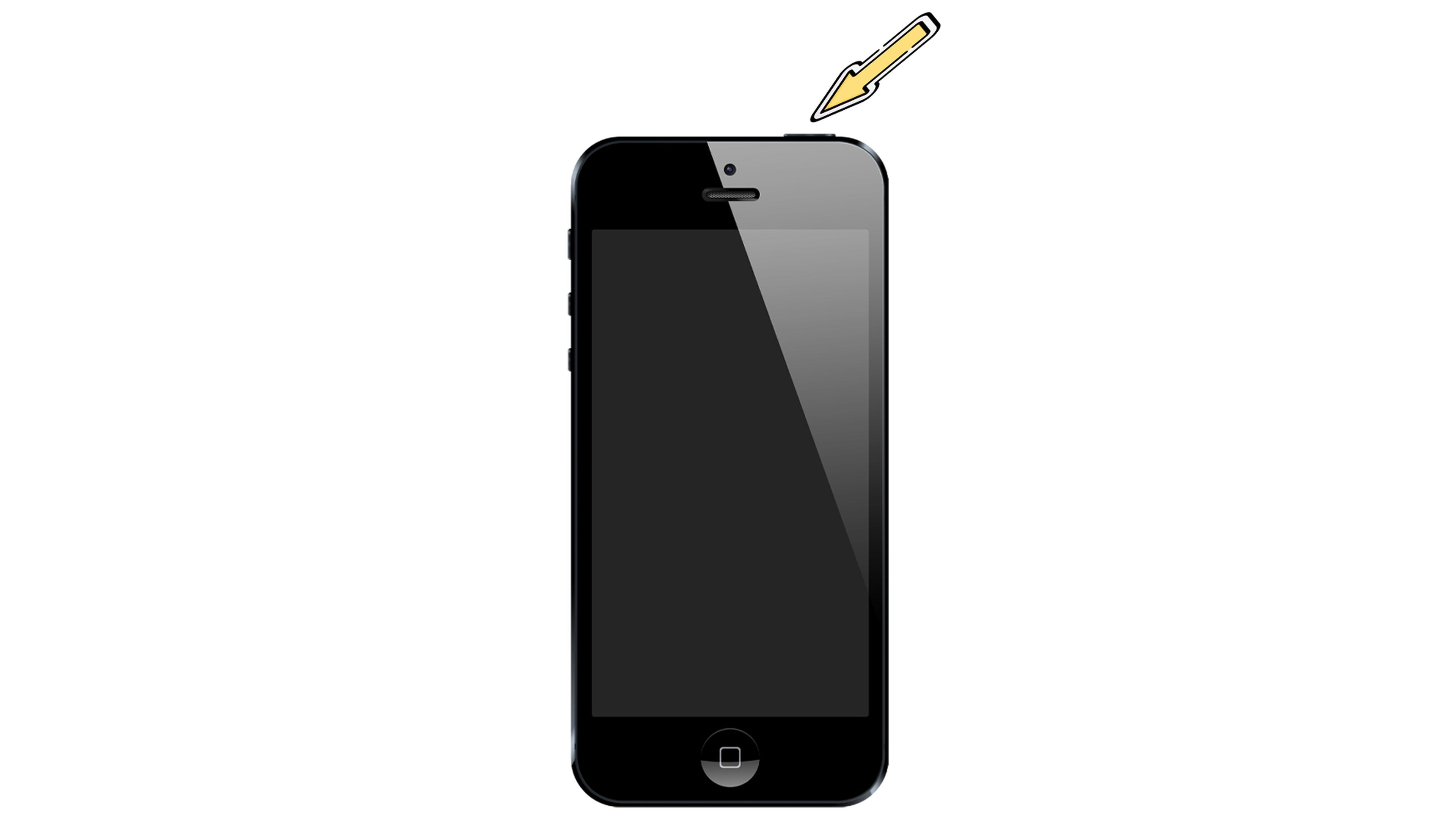 Reinicio iPhone con botón de encendido superior