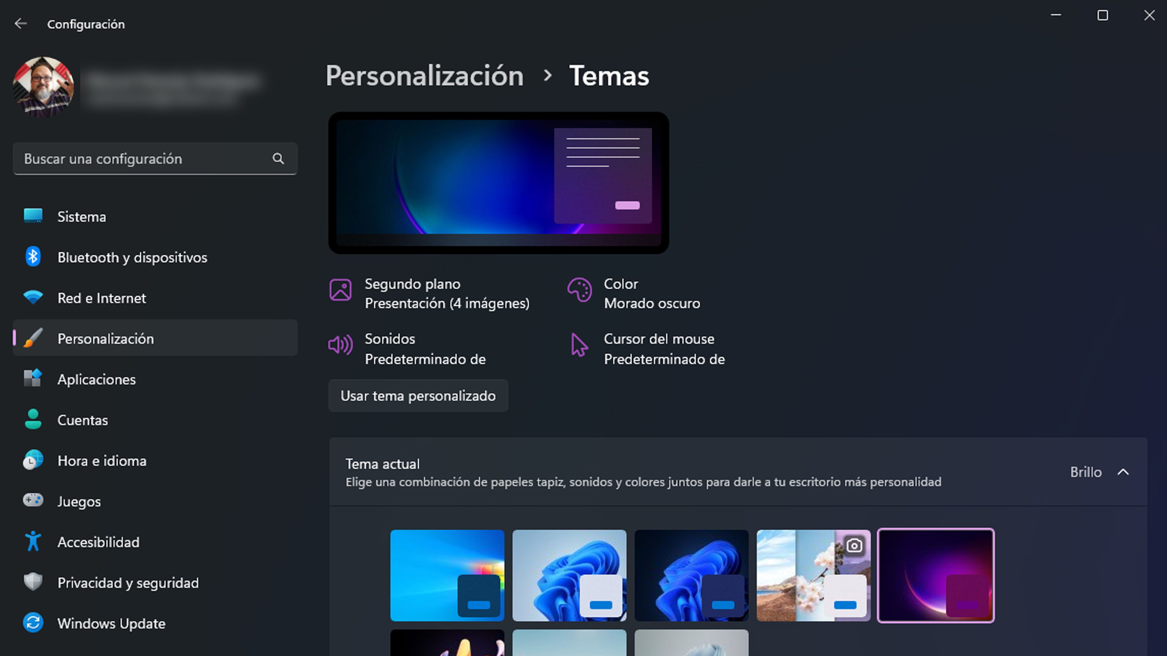 Los temas de Windows 11