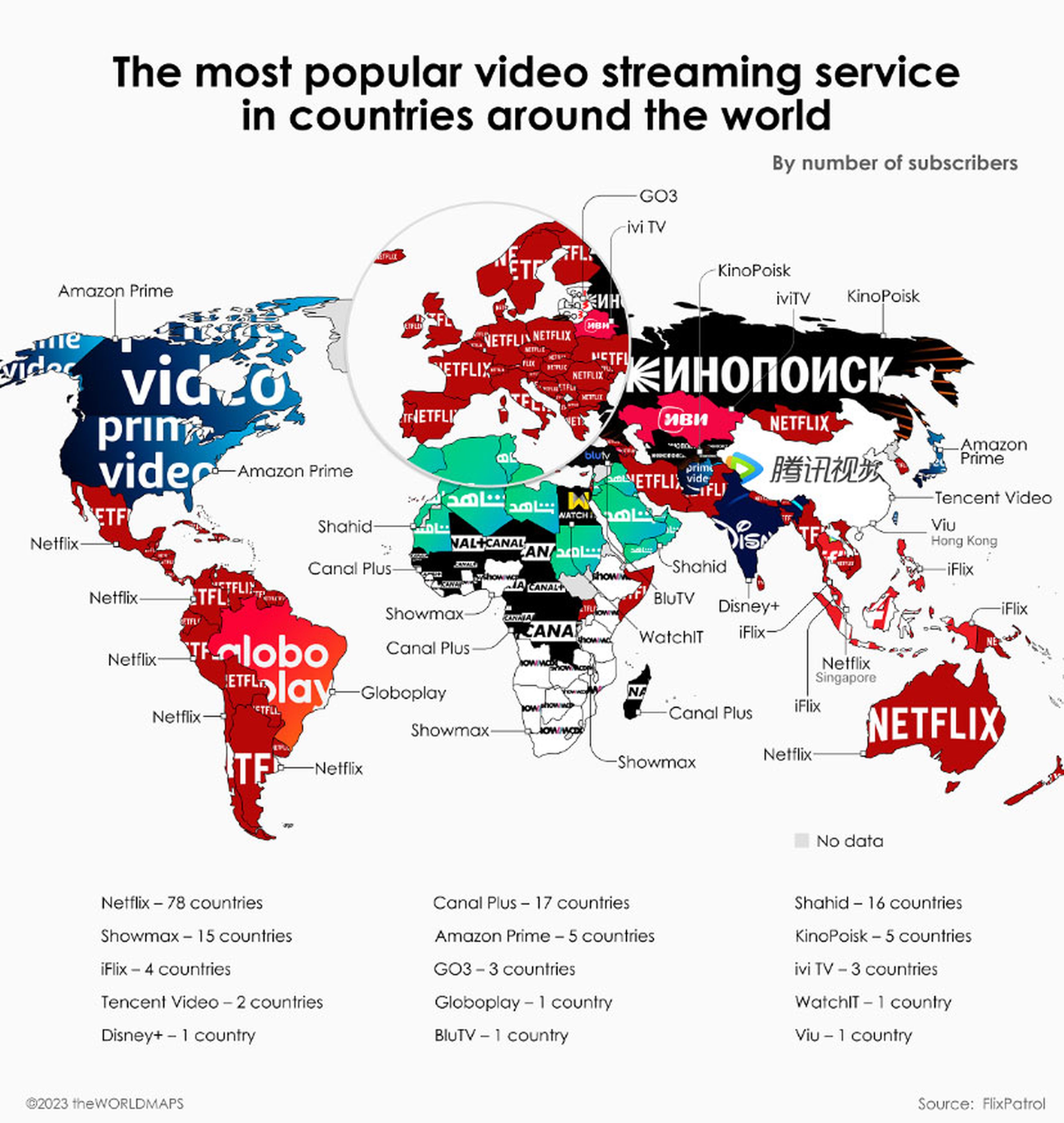 El mapa mundial del streaming te ayudará a descubrir que se puede vivir sin Netflix