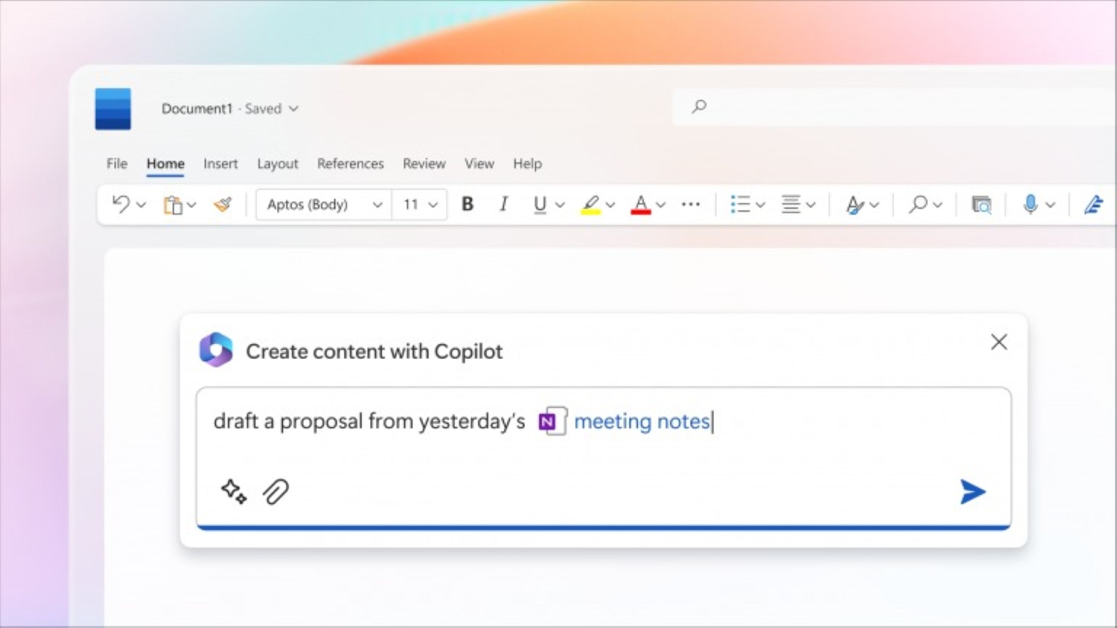 Microsoft Copilot es oficial: podrás escribir documentos enteros de Word con una frase