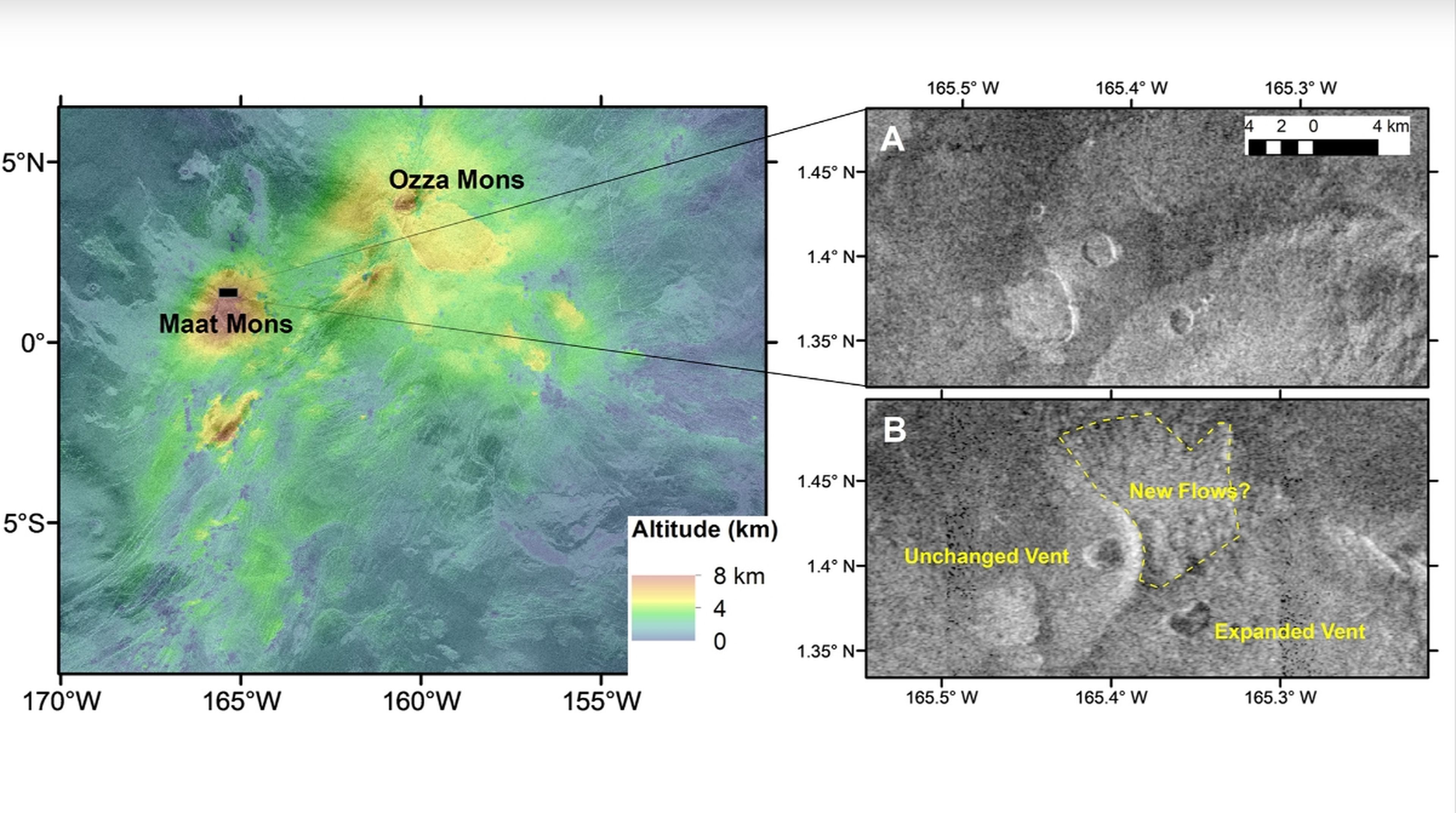 La NASA detecta un volcán activo en Venus gracias a datos de hace más de 30 años