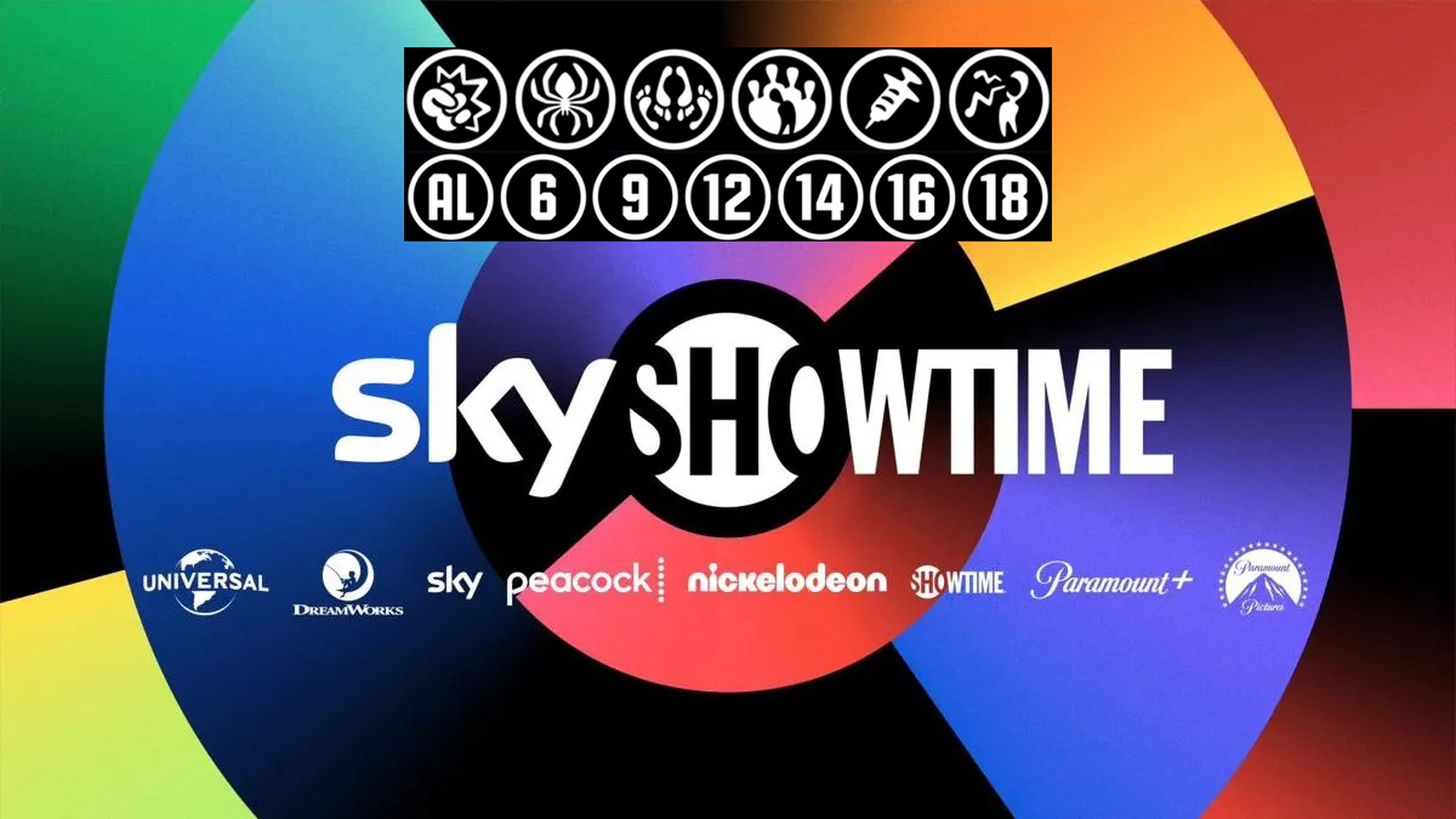 Qué significan los símbolos que acompañan a las películas y series de SkyShowtime