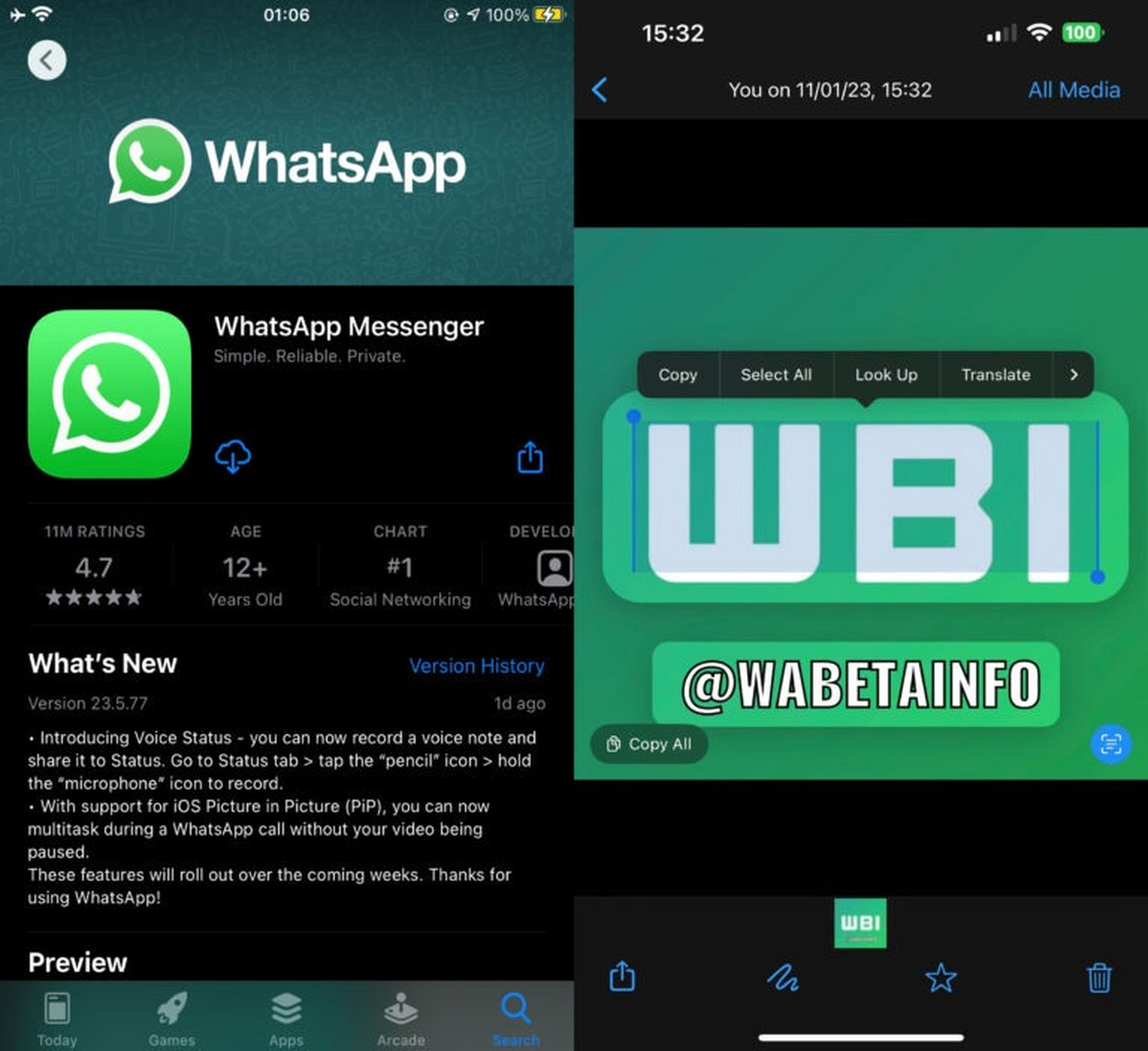 WhatsApp apuesta por la inteligencia: pronto podrás copiar texto desde fotos