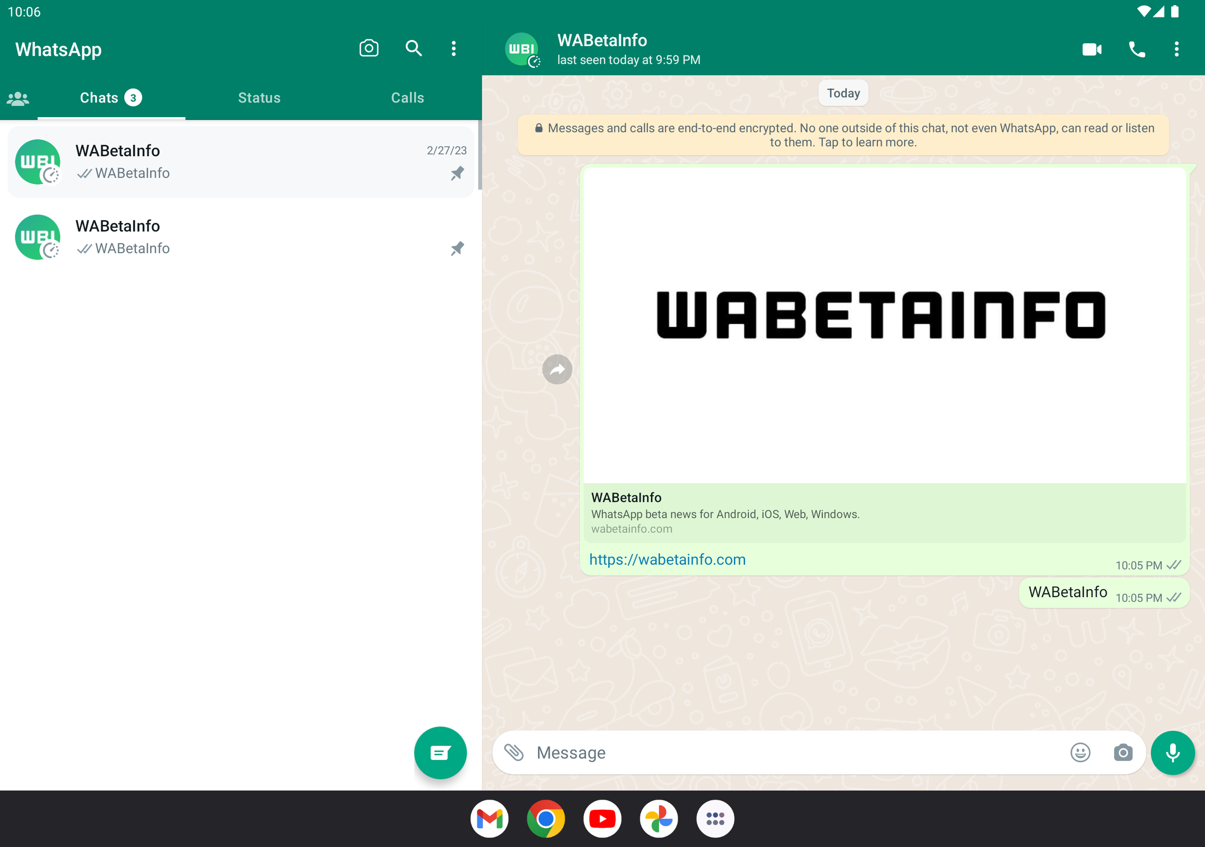 WhatsApp para tablet