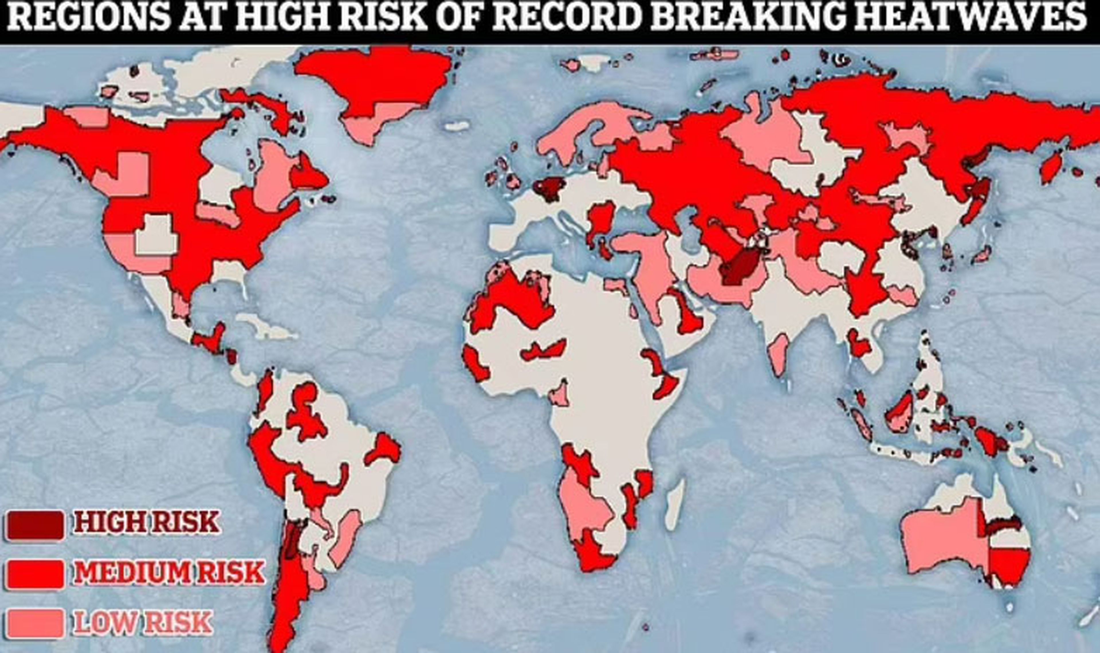 Estos son los países con más riesgo por olas de calor en los próximos años