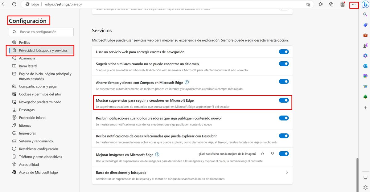 Esta función de Microsoft Edge está filtrando los sitios que visitas a ...