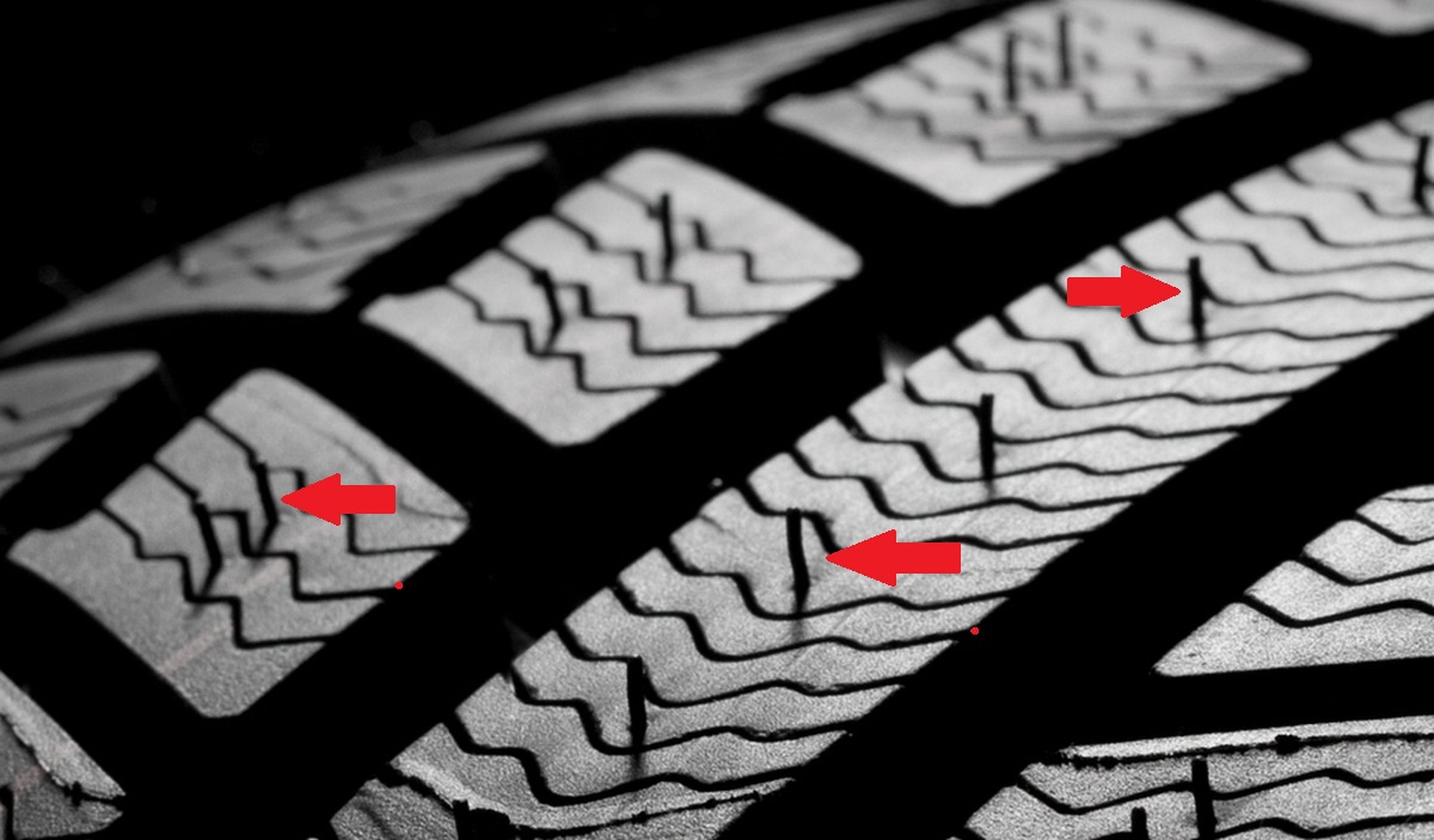 Pelos de goma de los neumáticos