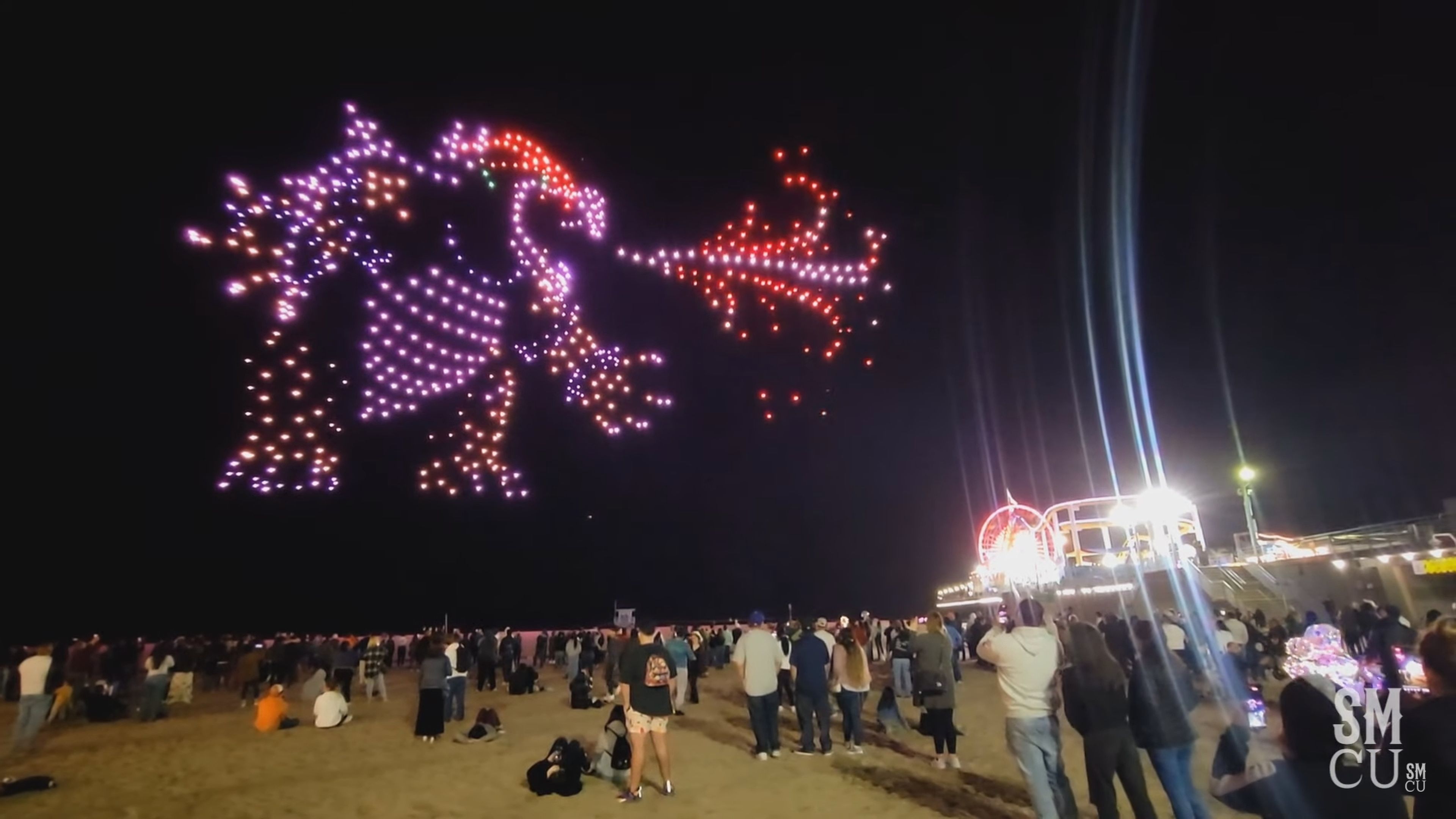 Super Mario Bros La Película se estrena con un espectáculo de 600 drones (vídeo)