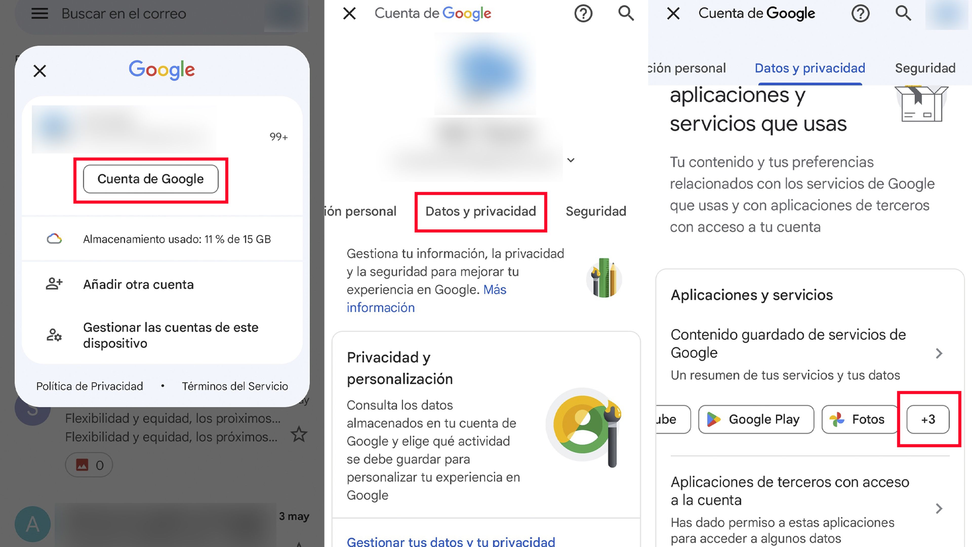 Cómo descargar los correos y sus adjuntos de Gmail en un Android