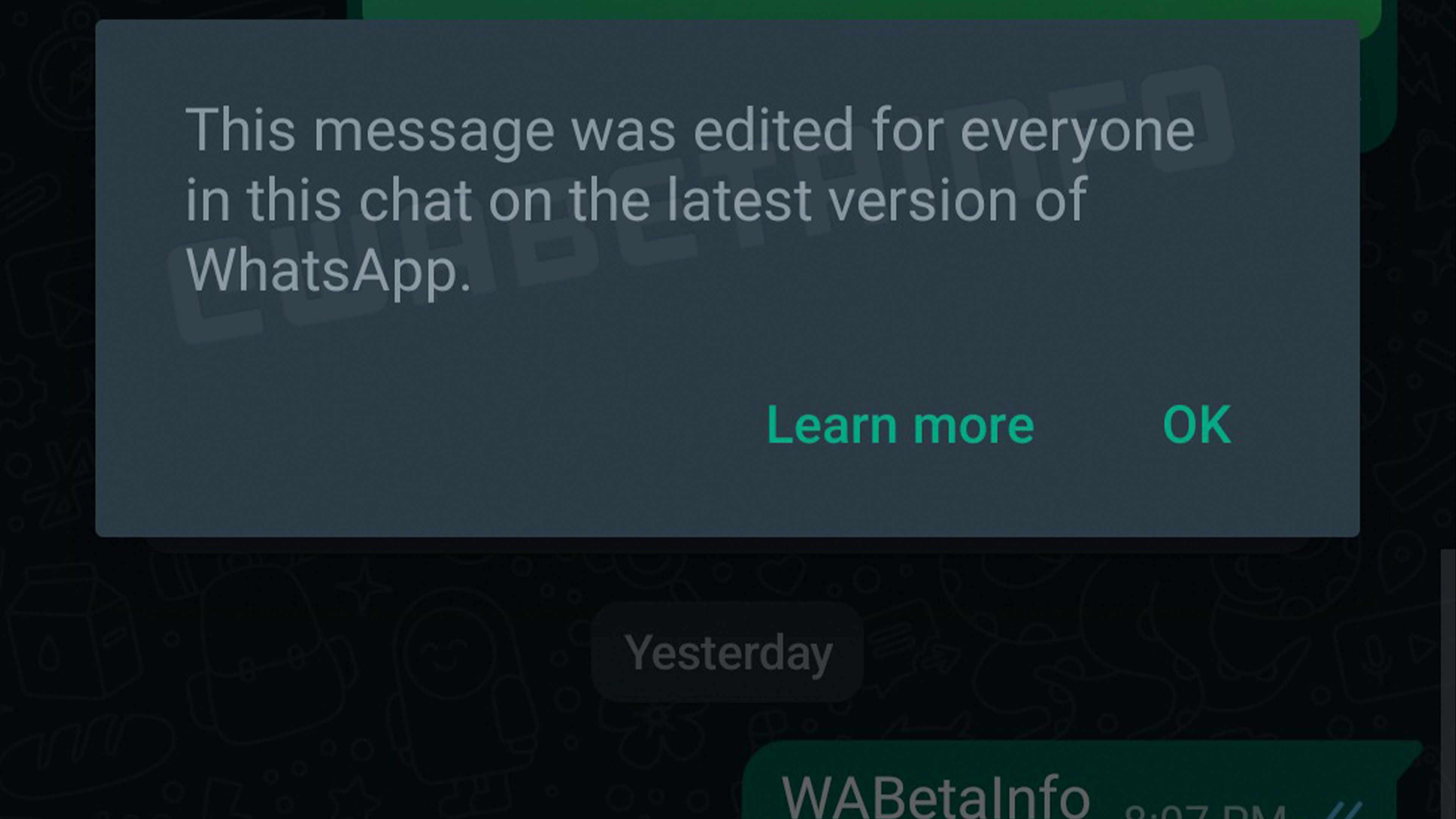 Editar mensajes en WhatsApp: así funcionará la característica copiada de Telegram