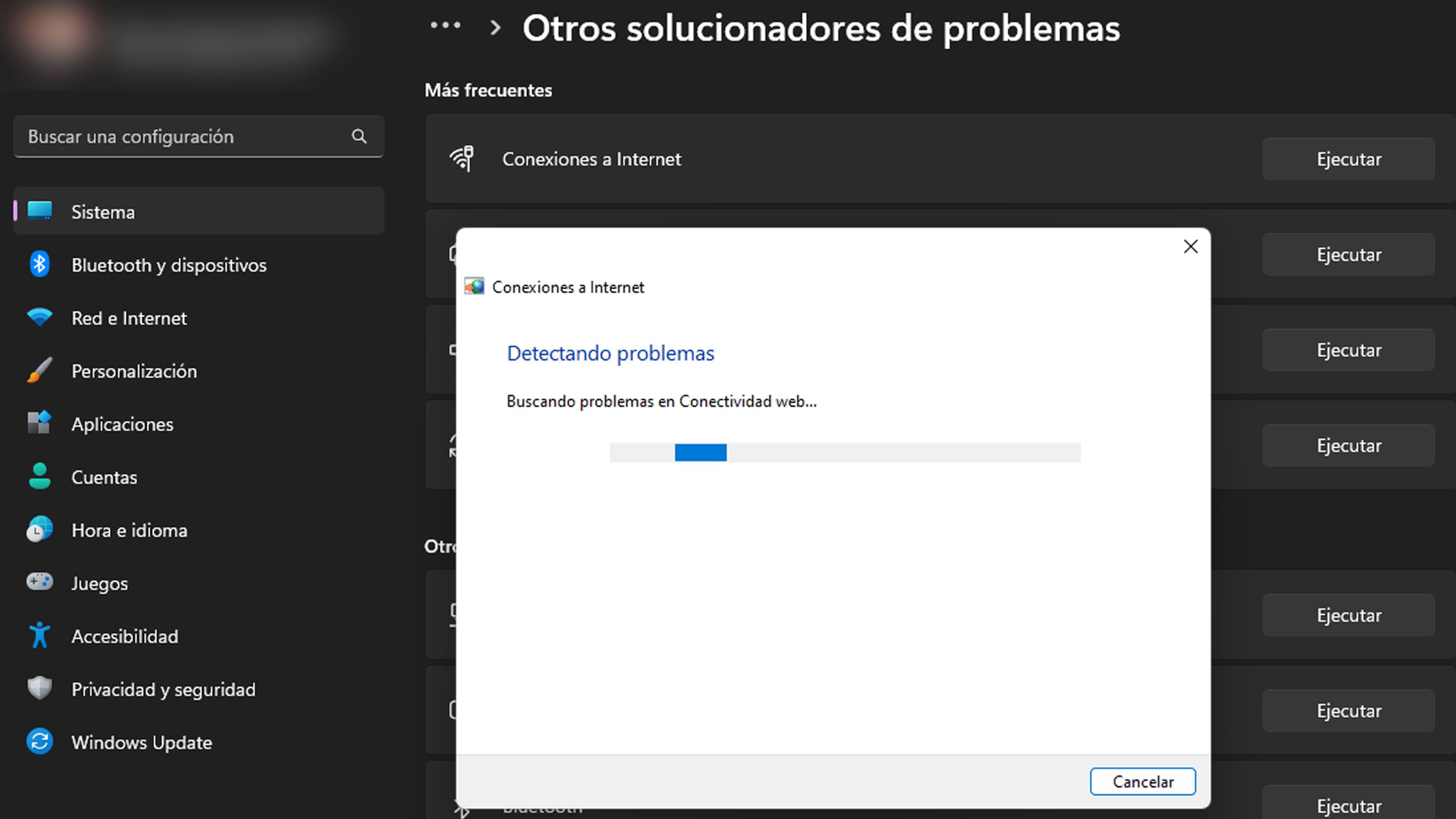 Solucionador de problemas de red de Windows