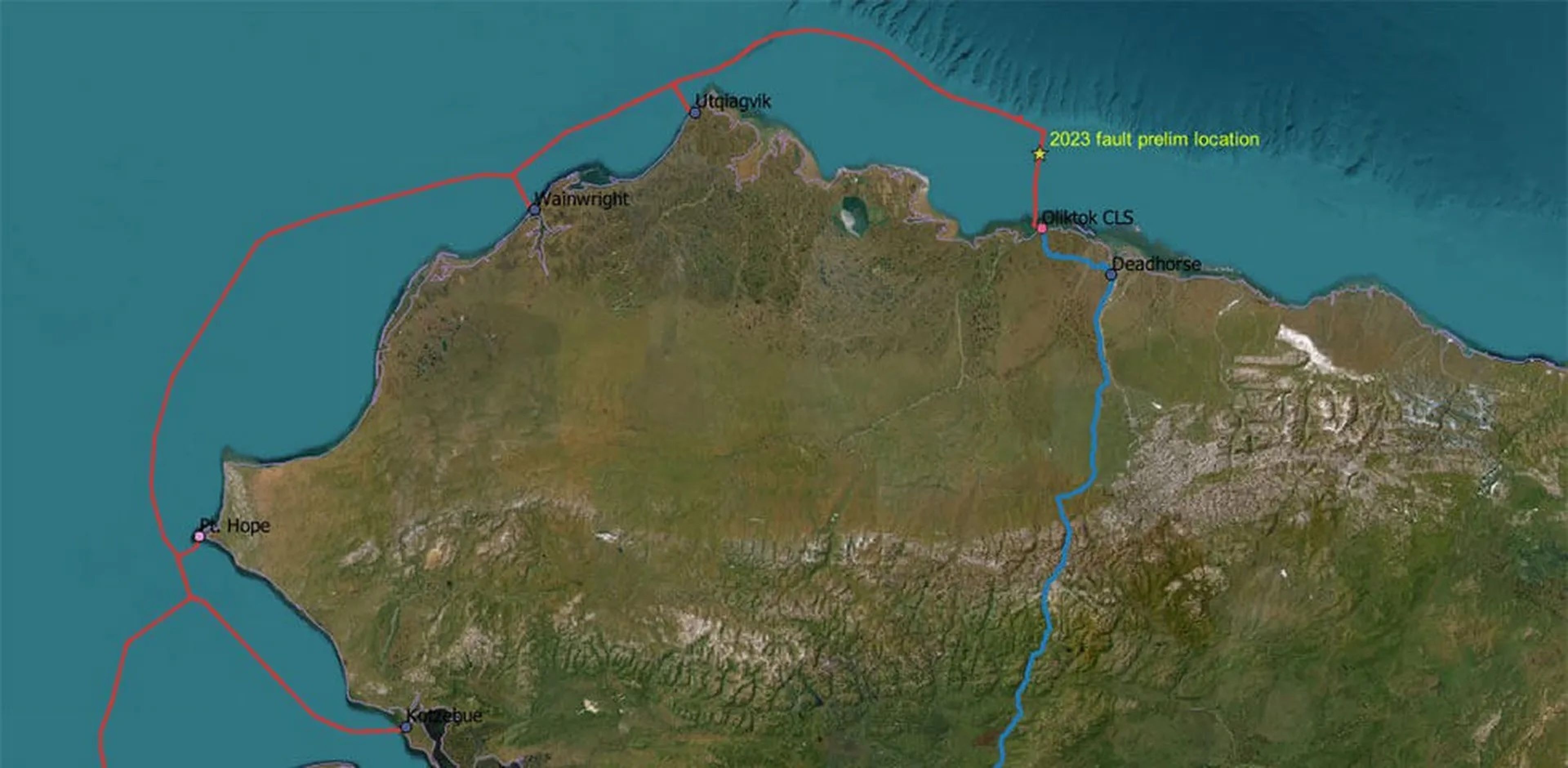 Cable submarino roto en Alaska