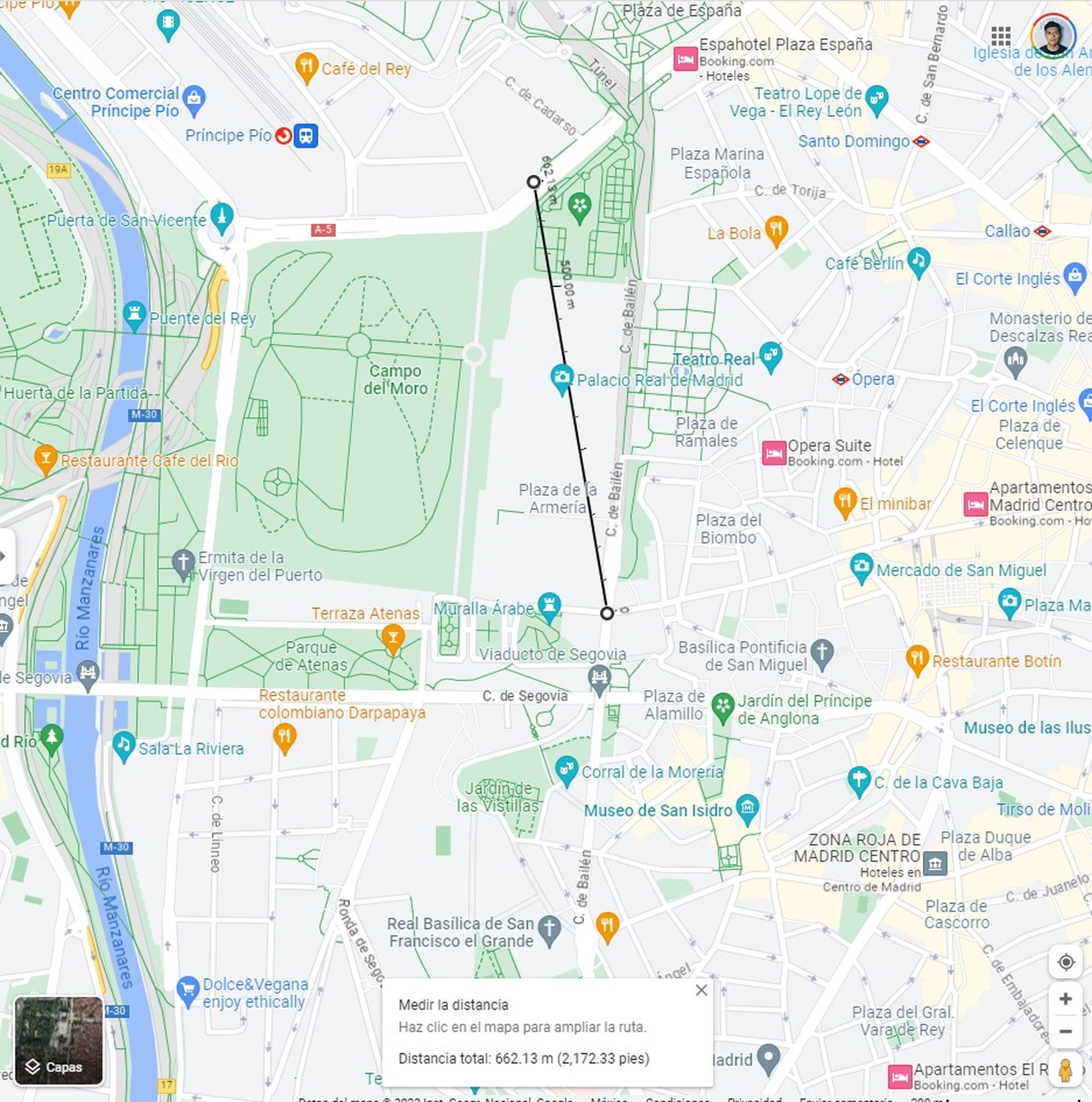 Medir distancia Google Maps