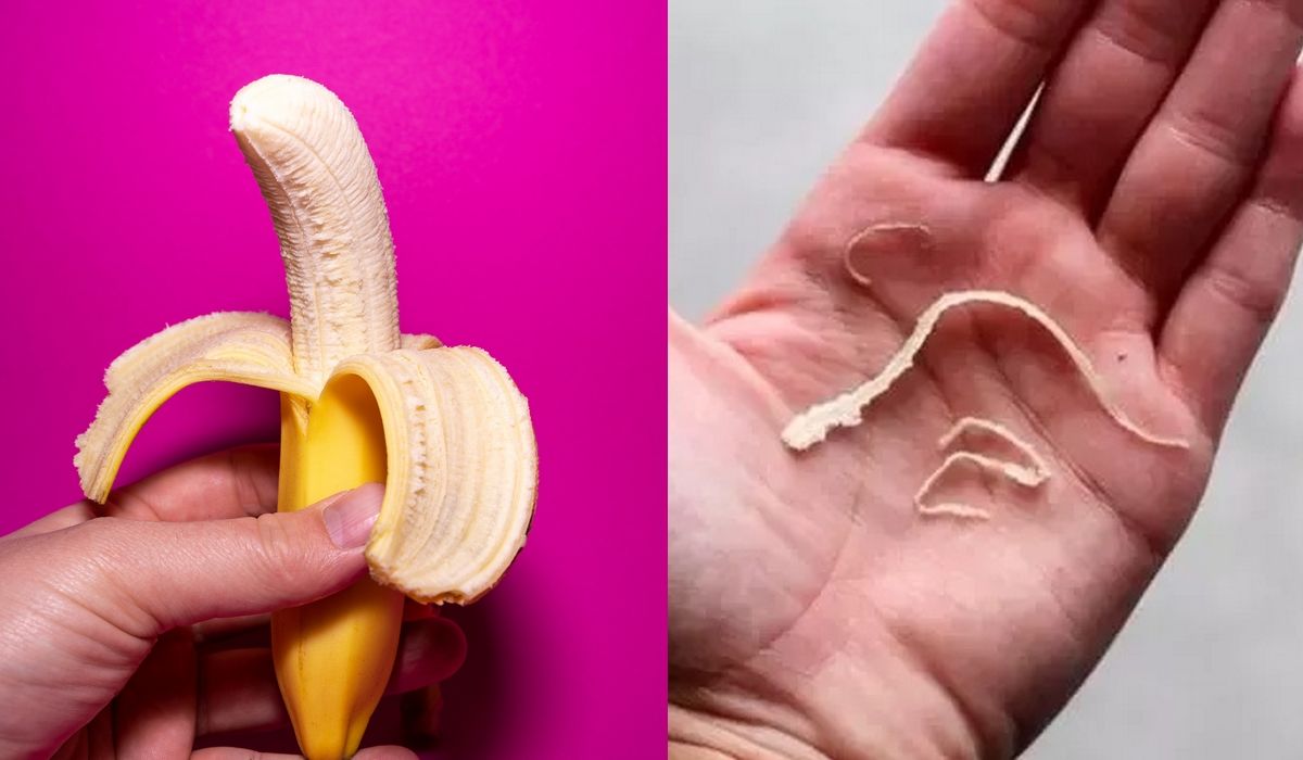 Do not even think about throwing away the strings of plantains or