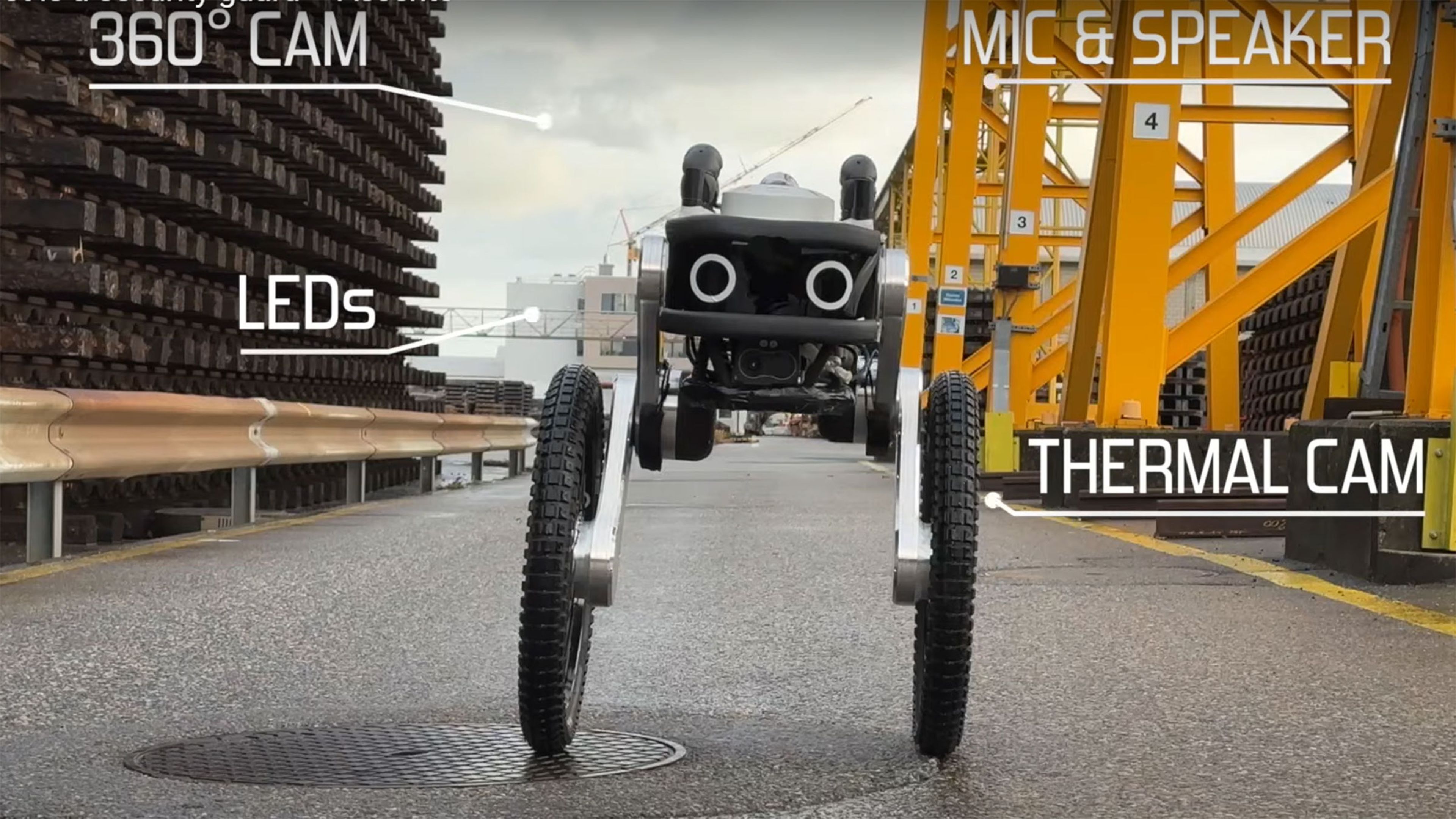 Este robot reemplaza o refuerza a los humanos como guardias de seguridad