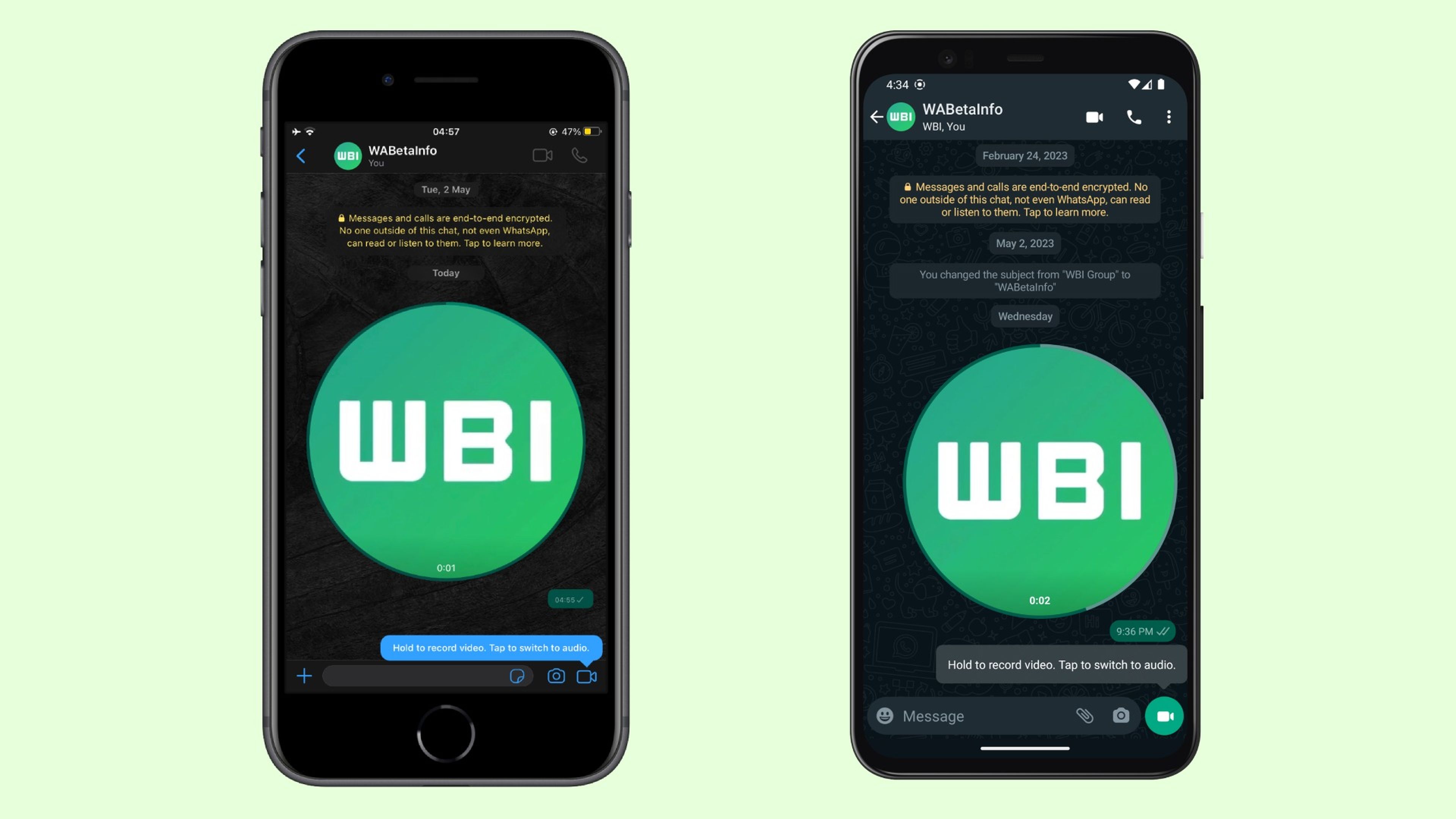 WhatsApp estrena los mensajes de vídeo cortos al más puro estilo que Telegram