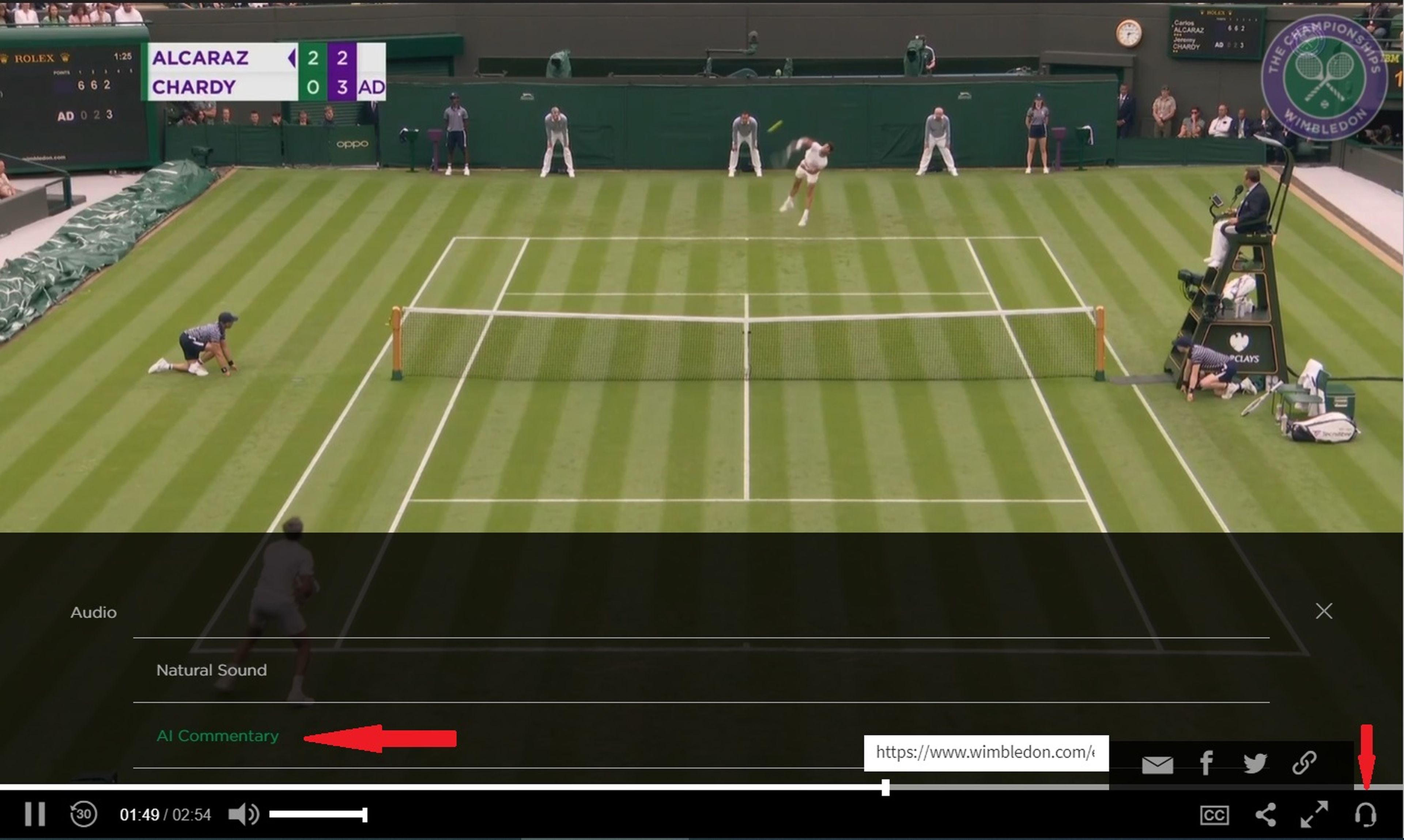 Este año, Wimbledon tiene una inteligencia artificial como comentarista, y ya puedes probarla