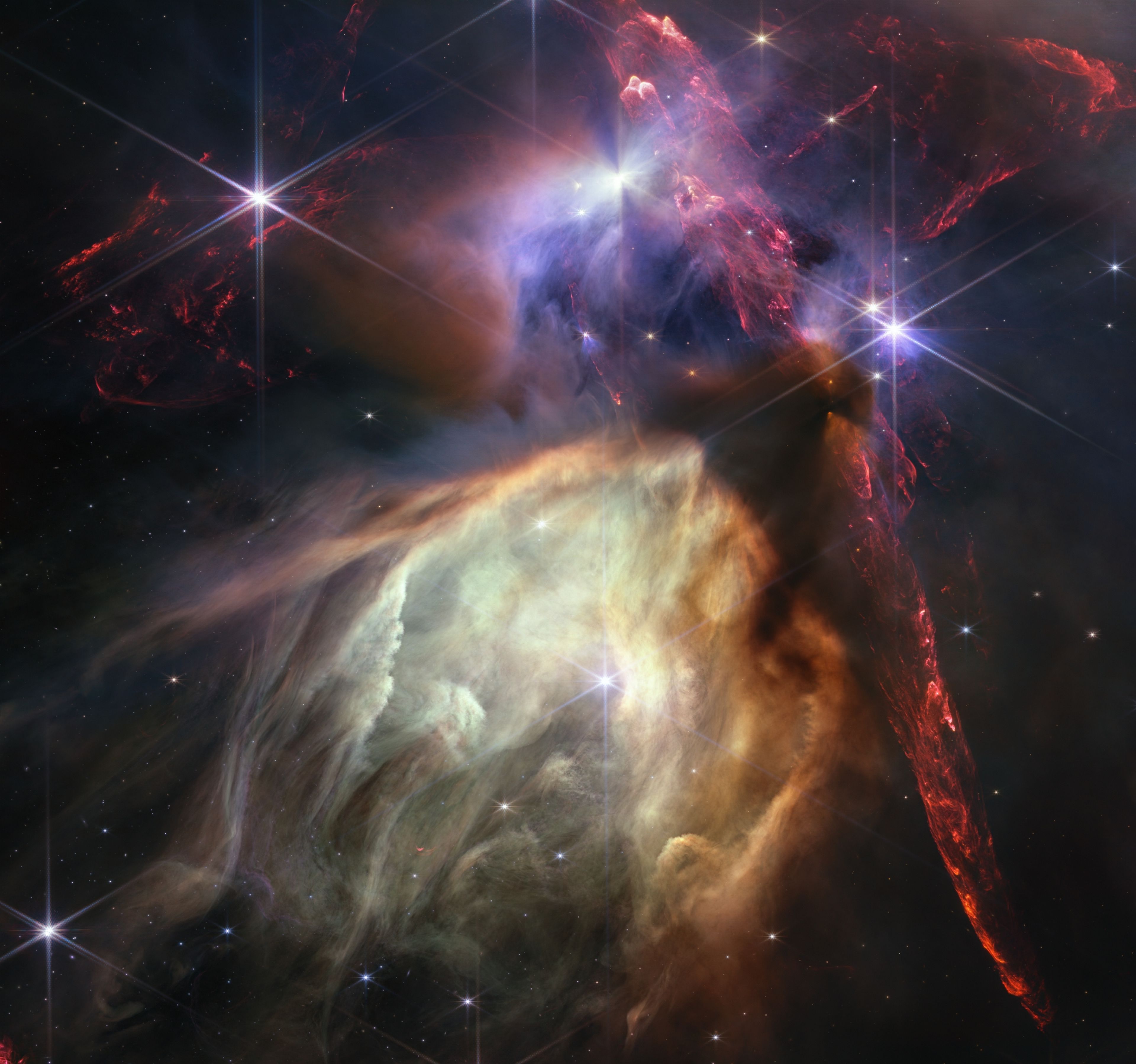 complejo de nubes Rho Ophiuchi, la región de formación de estrellas más cercana a la Tierra.