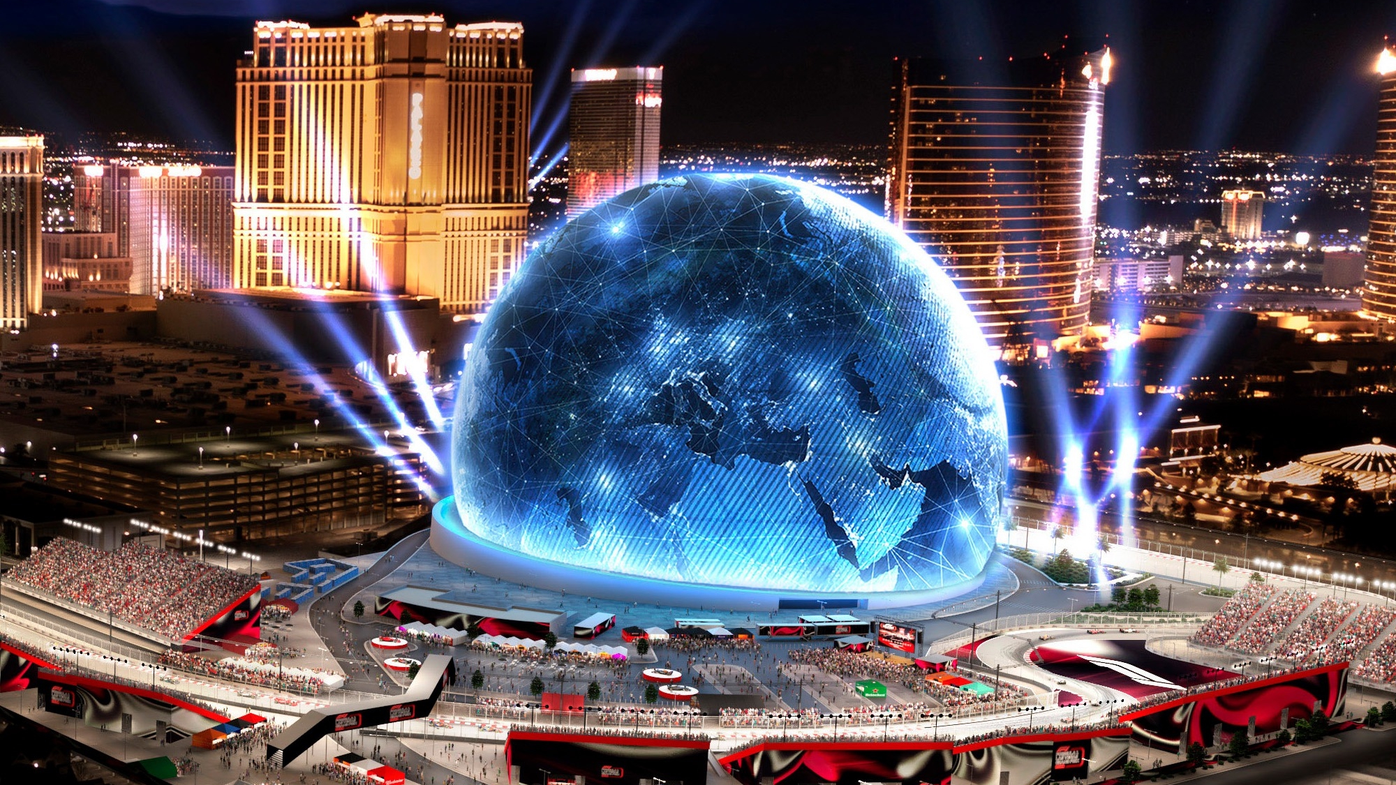 The Las Vegas Sphere this is this moon that has thousands of LED