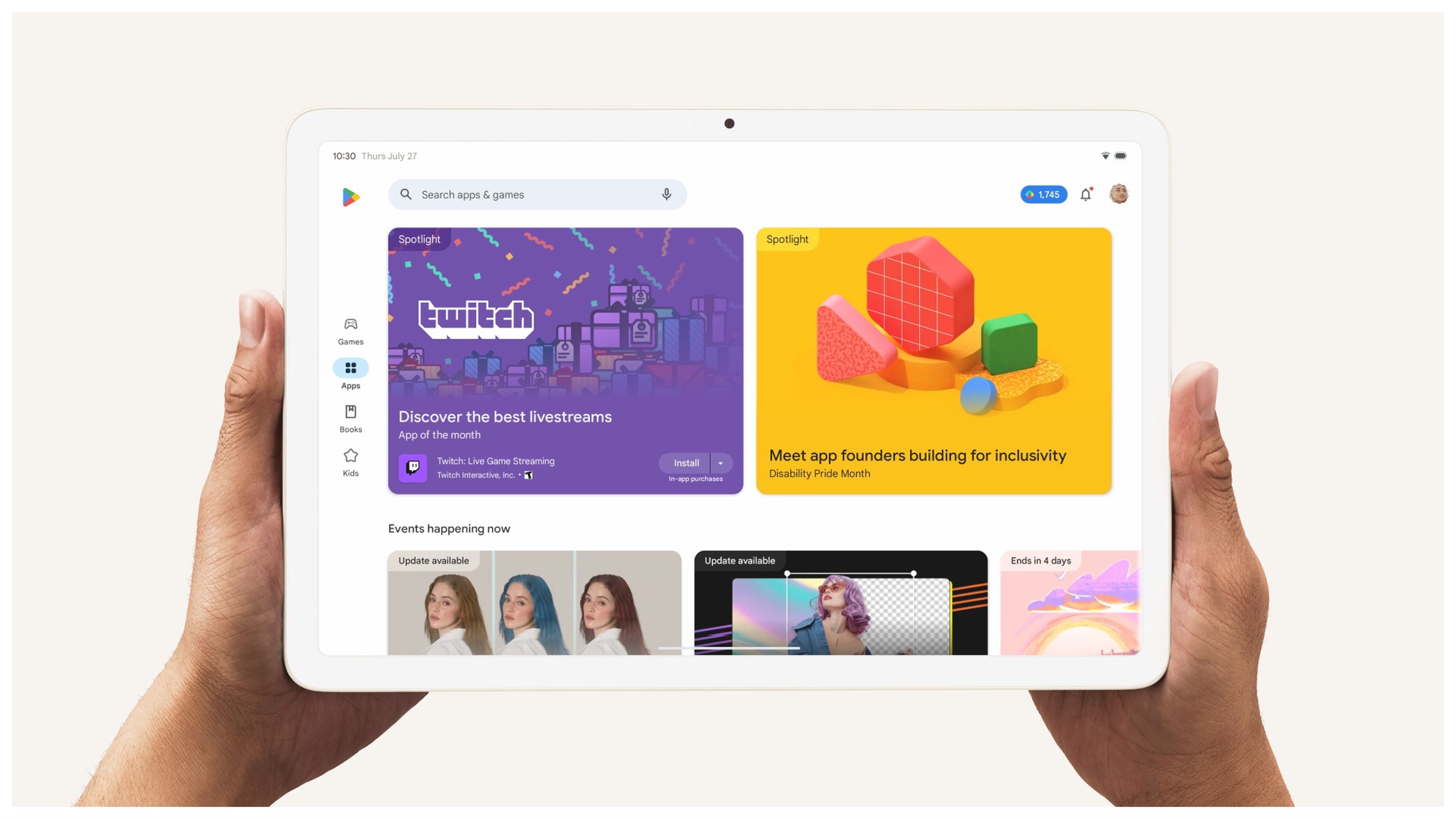 Google renueva la Play Store para tablets y dispositivos plegables