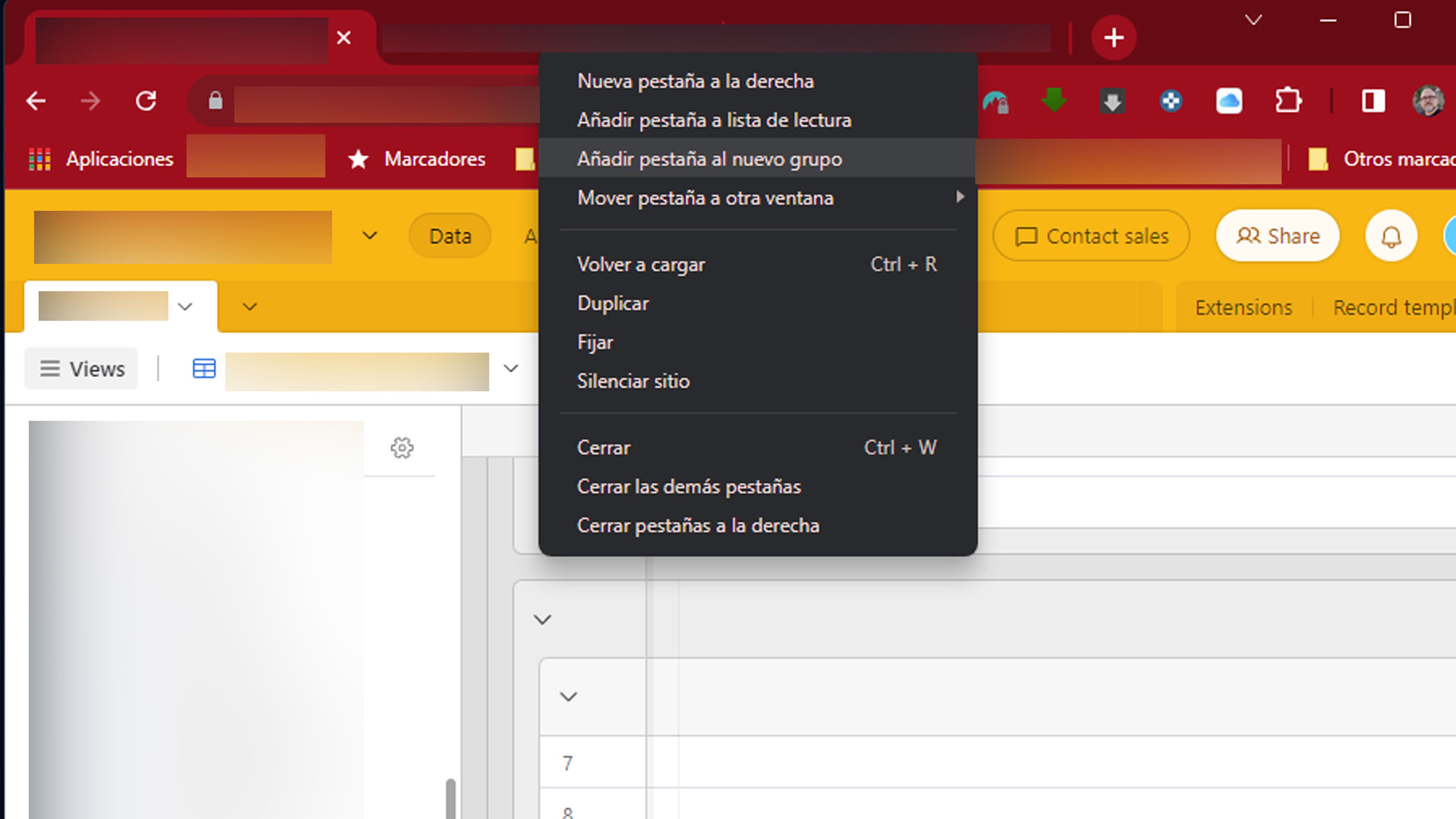 Tab Group in Chrome