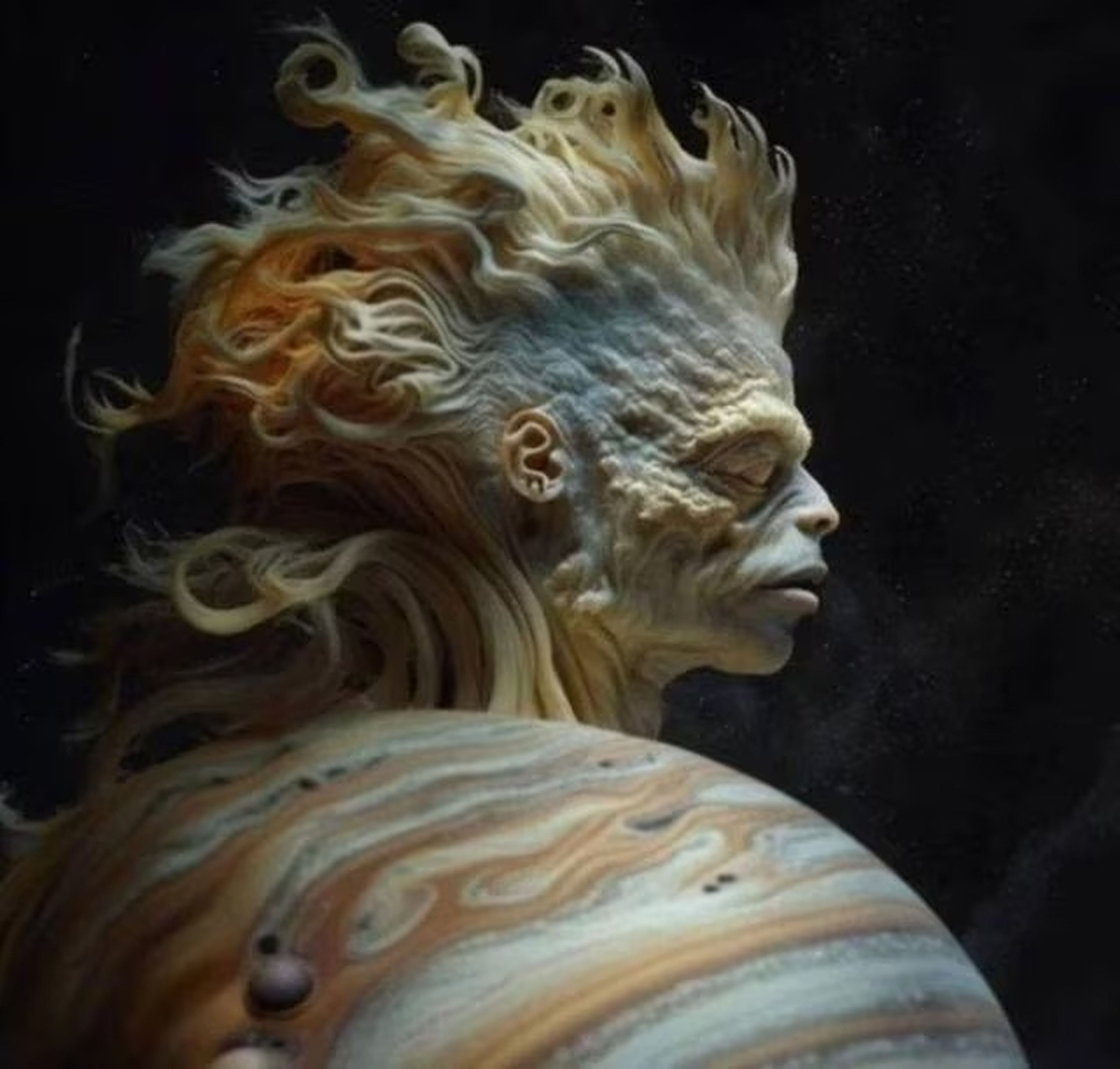 Habitante de Júpiter recreado artísticamente por Midjourney