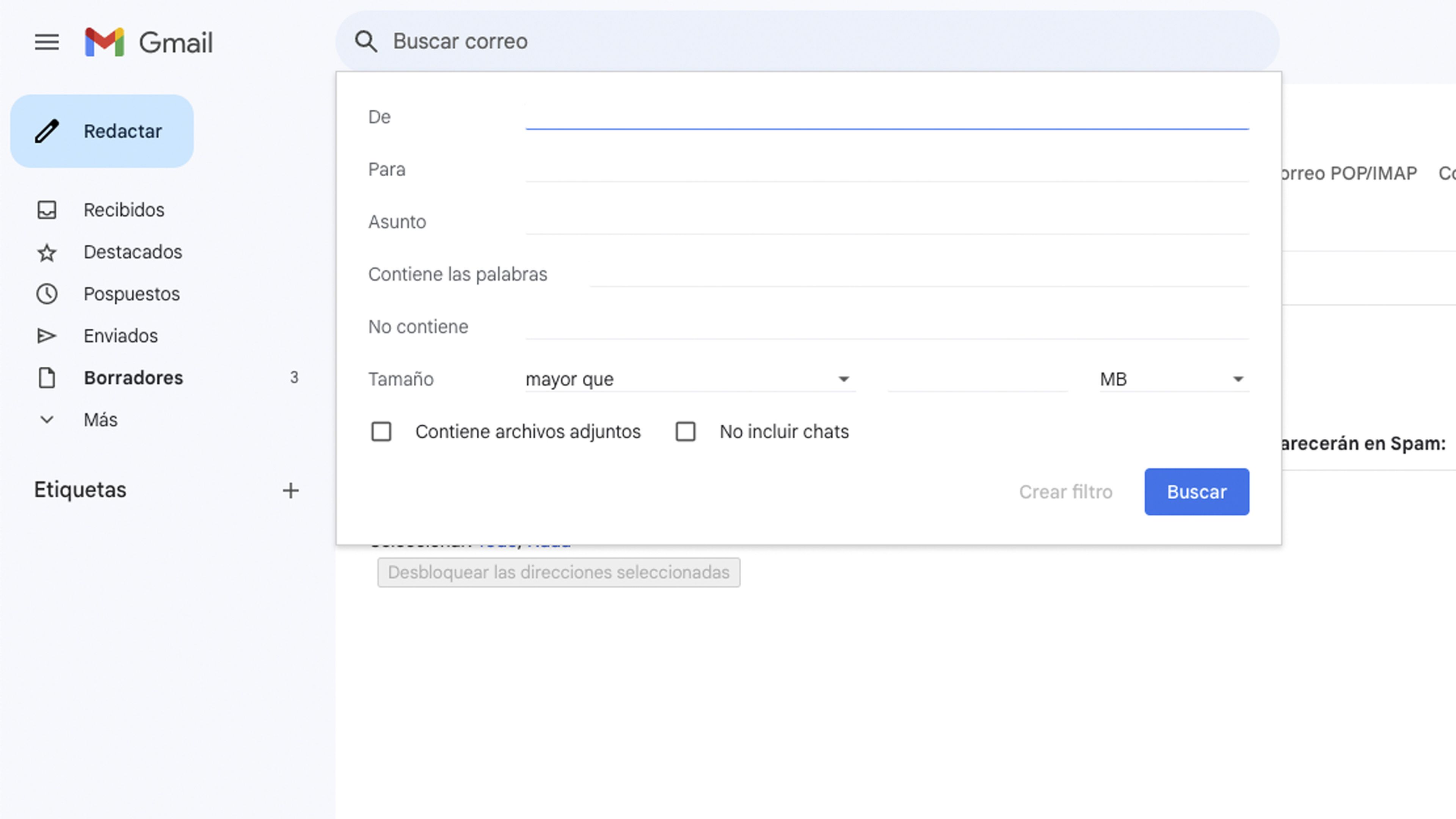 Cómo crear filtros en Gmail, además de reglas