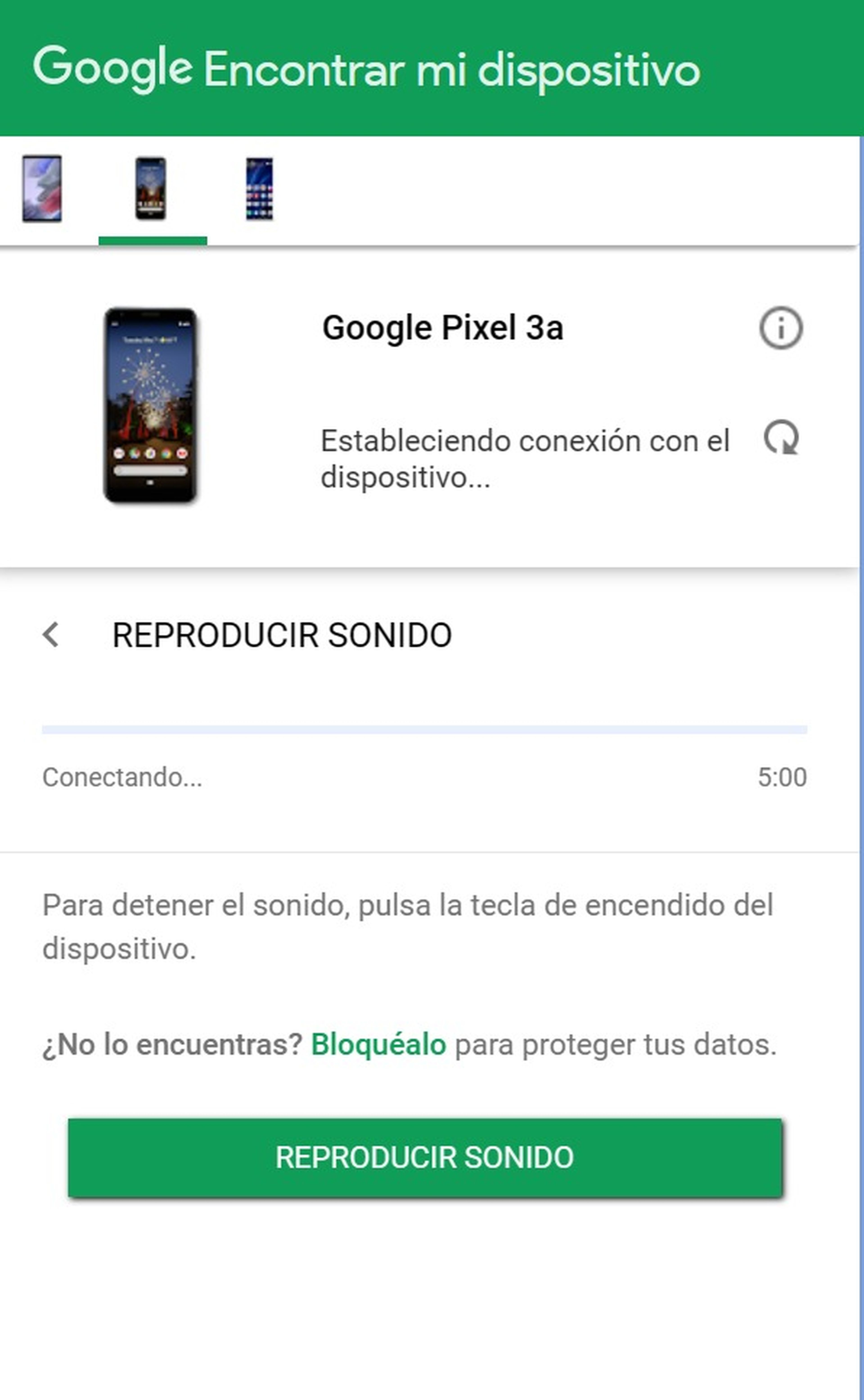Encontrar móvil con Google