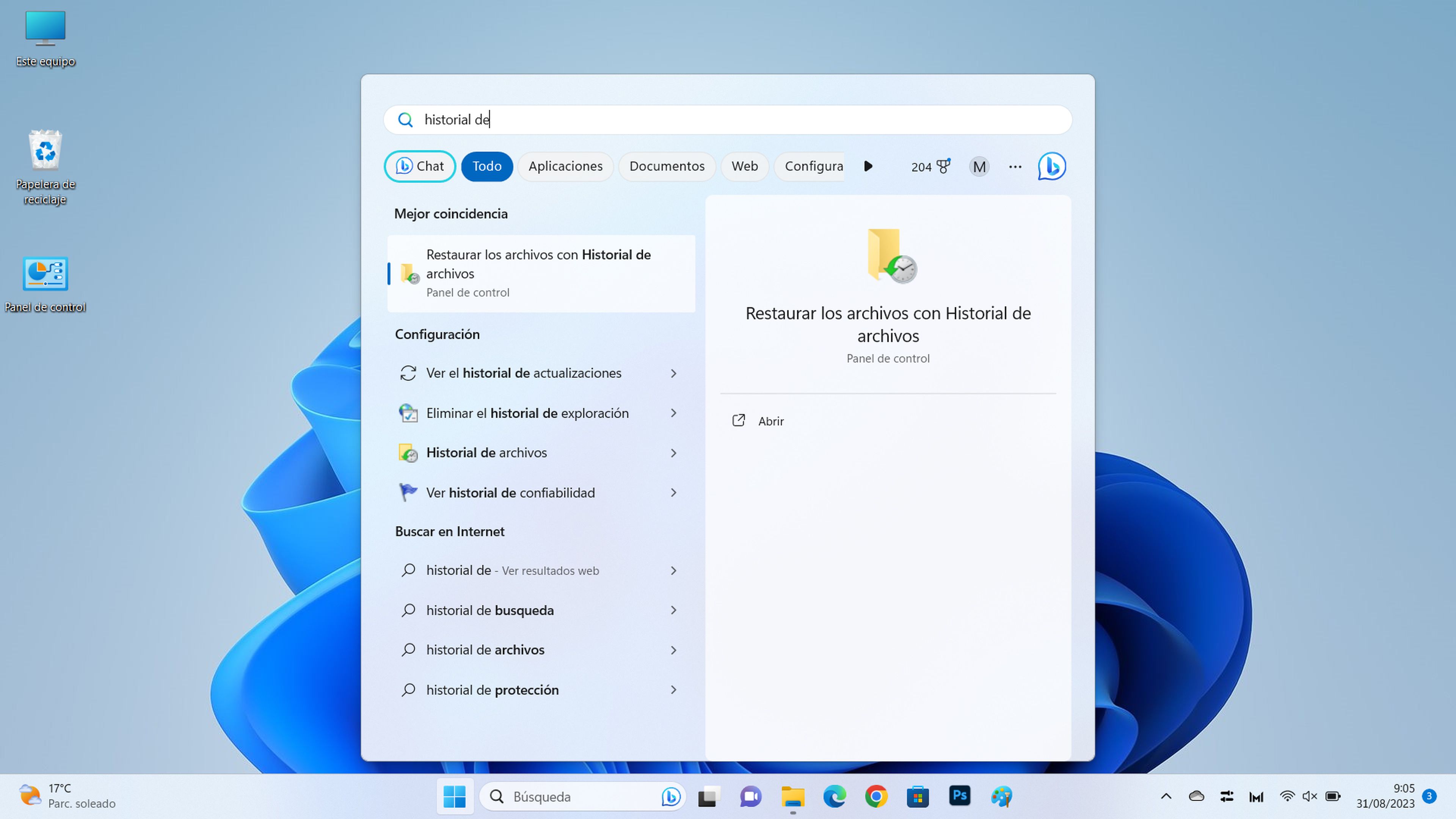 File history in Windows 11