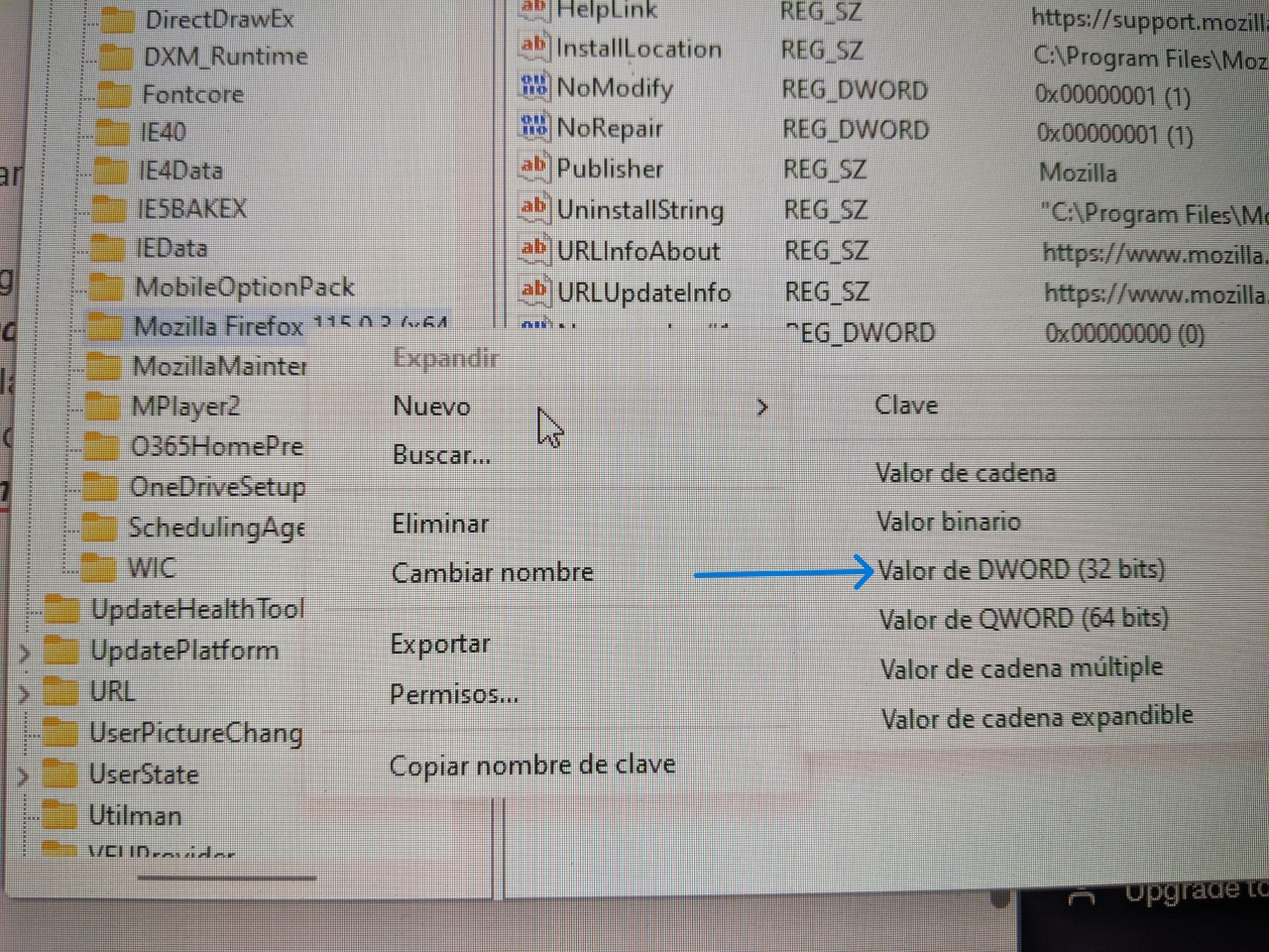 Ocultar programa en el Editor de Registro