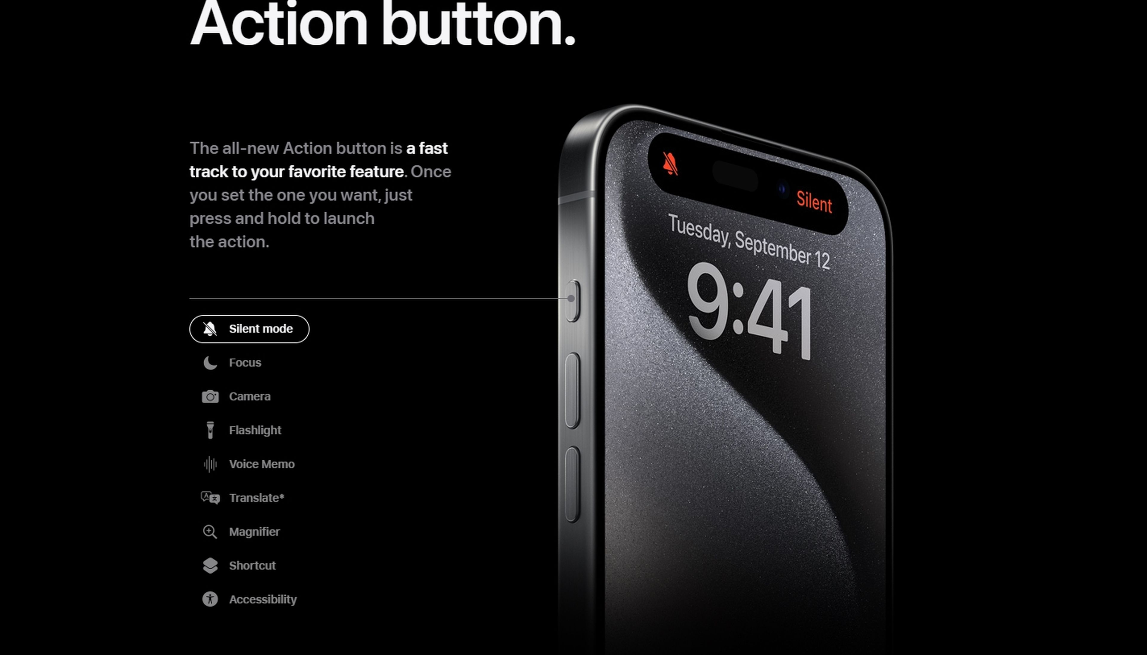Action Button iPhone 15 Pro Max