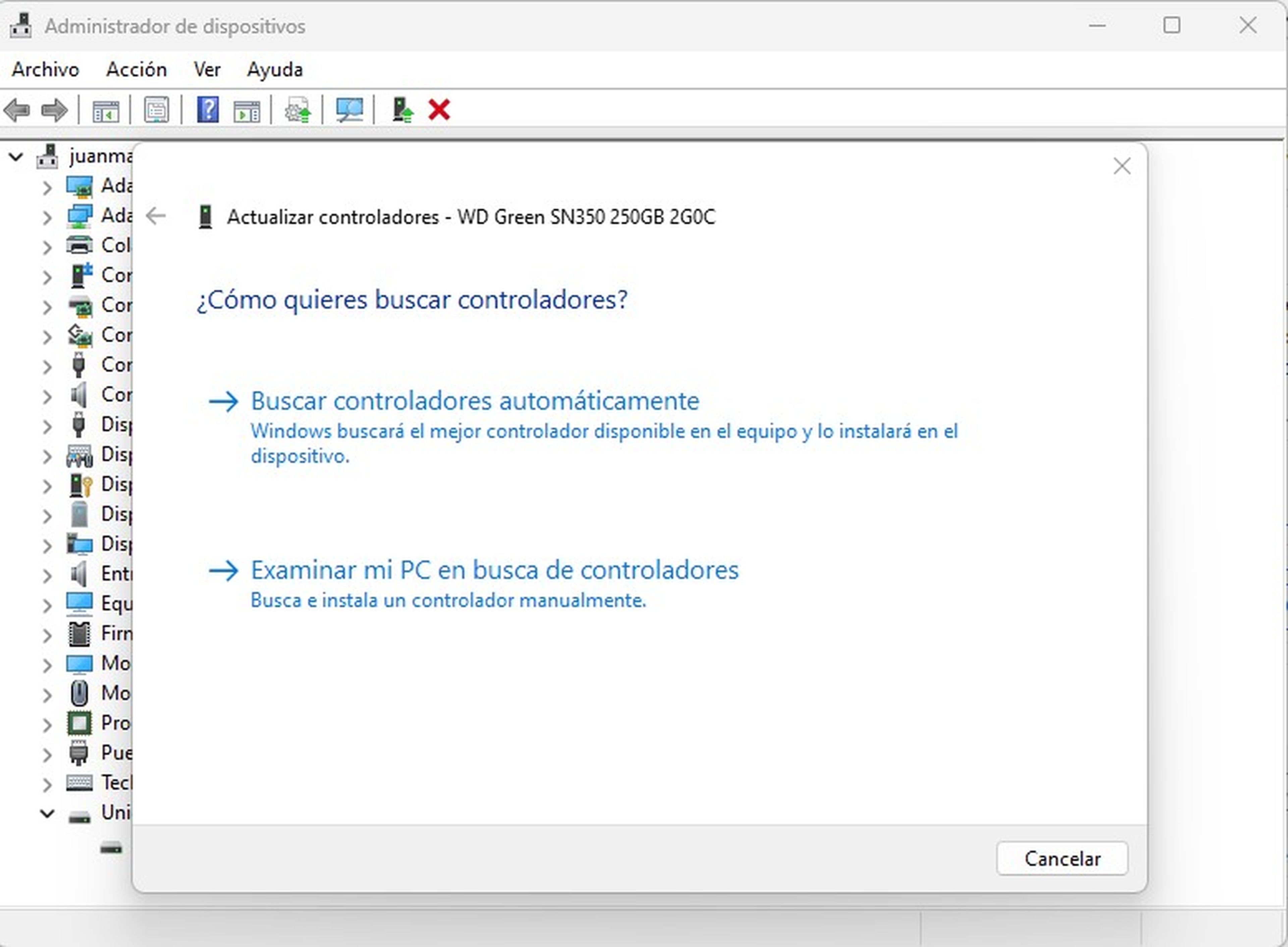 Actualizar unidades SSD