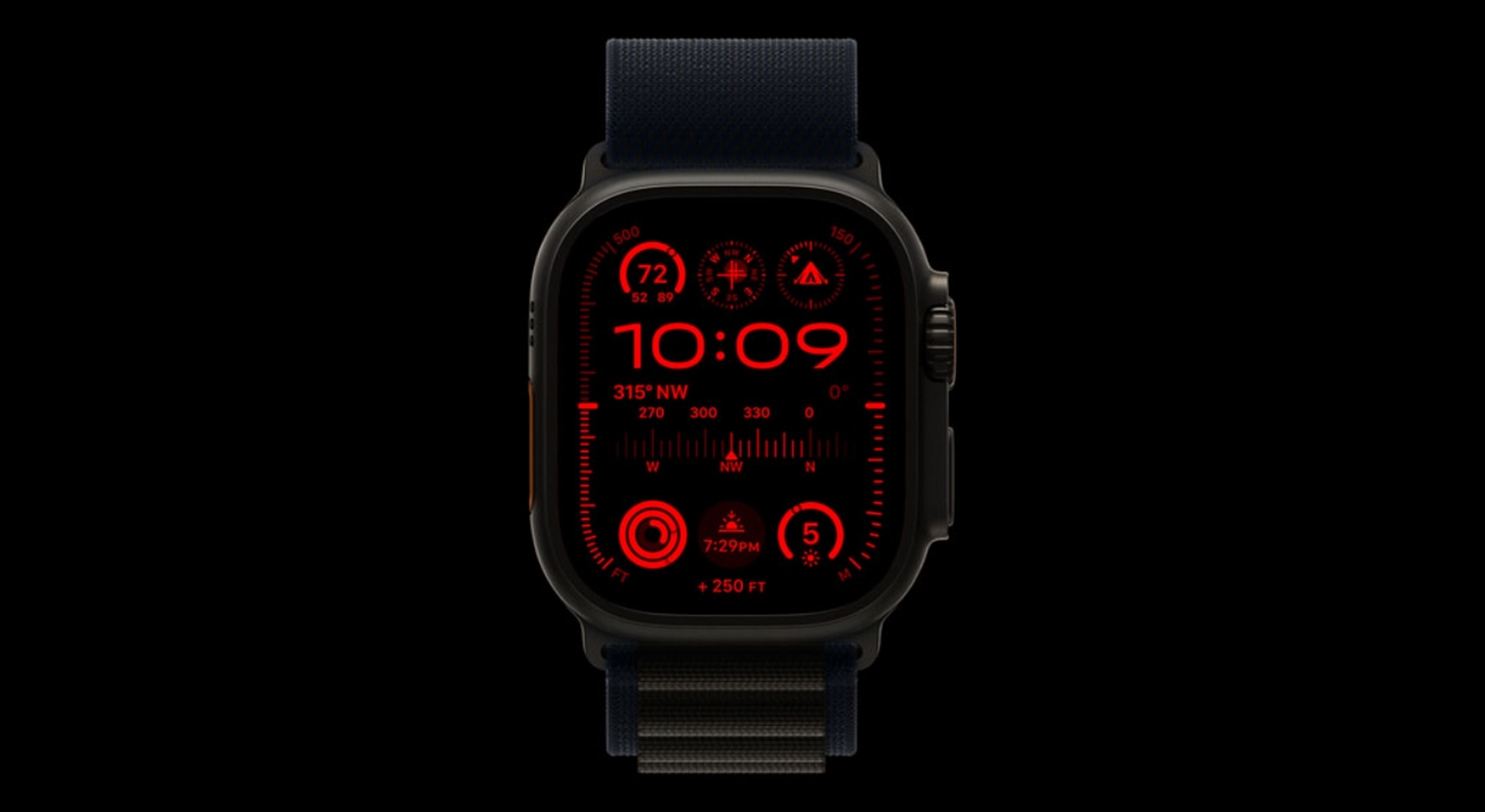 Apple Watch Ultra 2, modo Noche