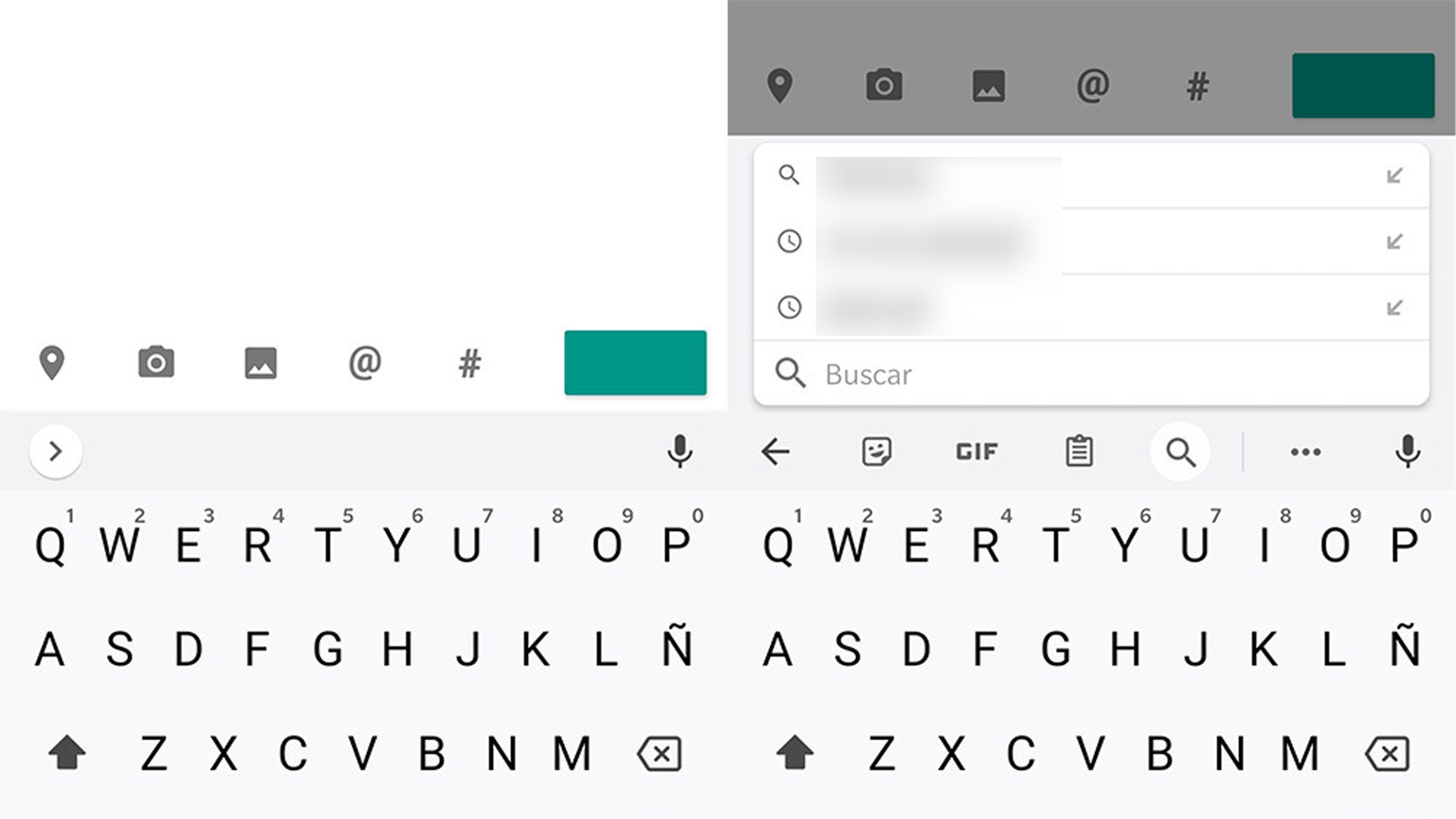 Búsqueda de Google integrada en el teclado Gboard