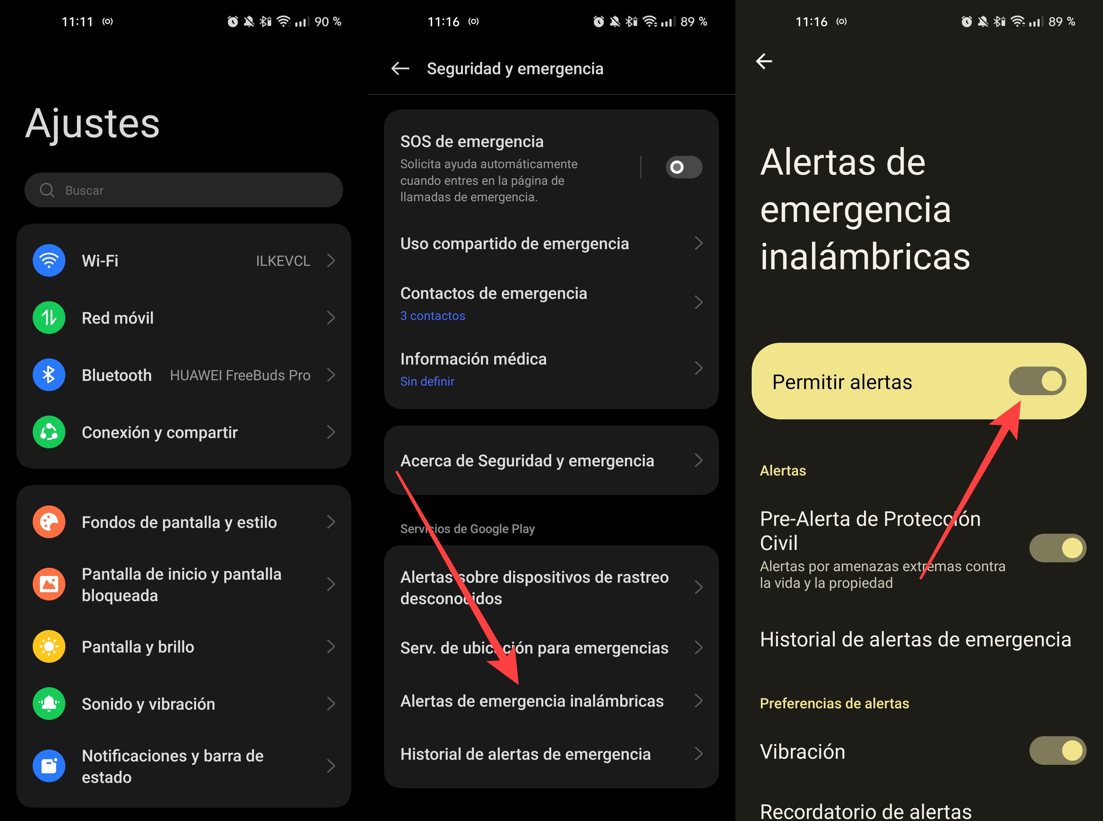 How to deactivate the ES-Alert Civil Protection alerts if you have a second hidden mobile