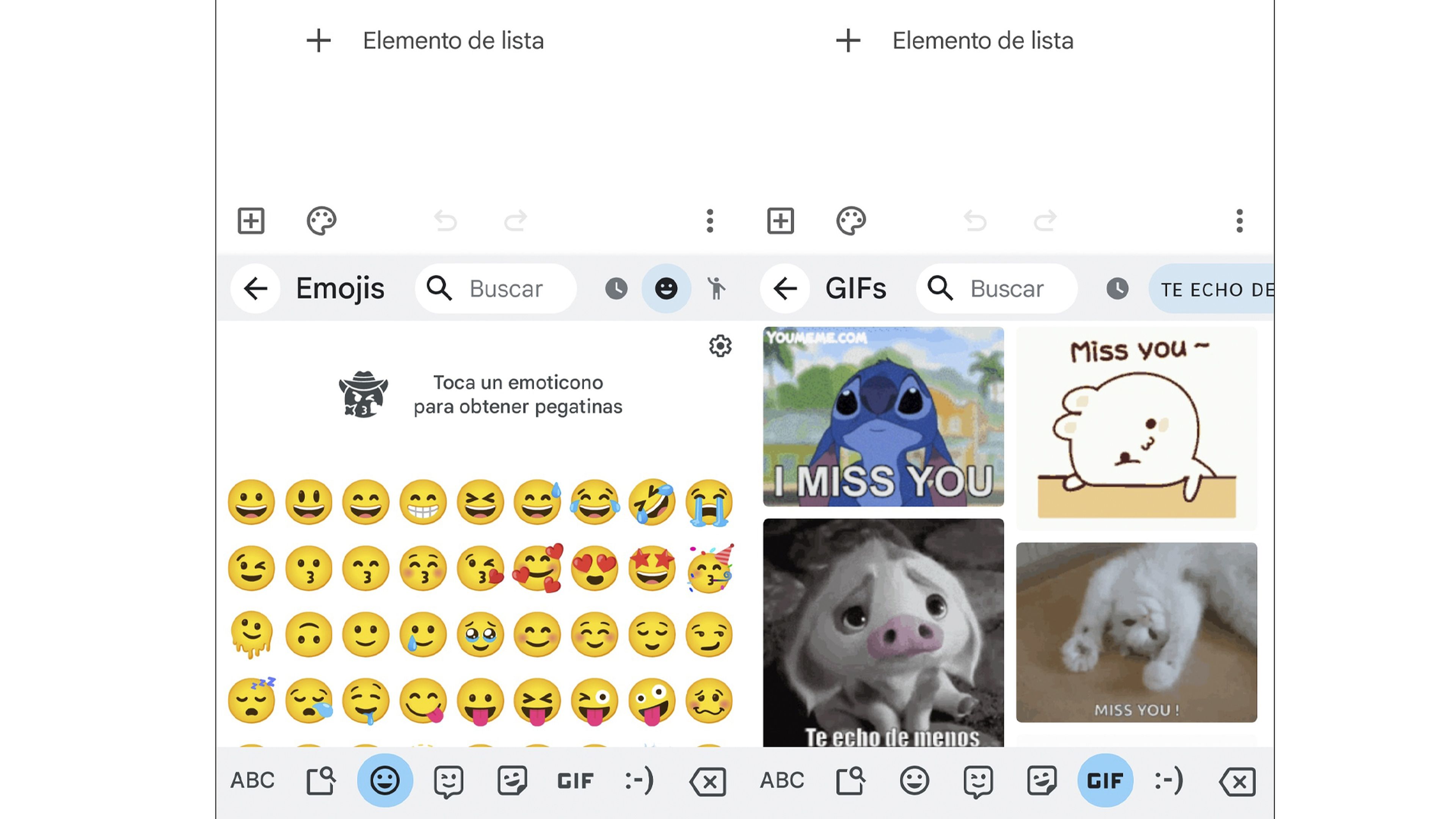 Emojis y GIFs: acceso rápido en el teclado Gboard para Android