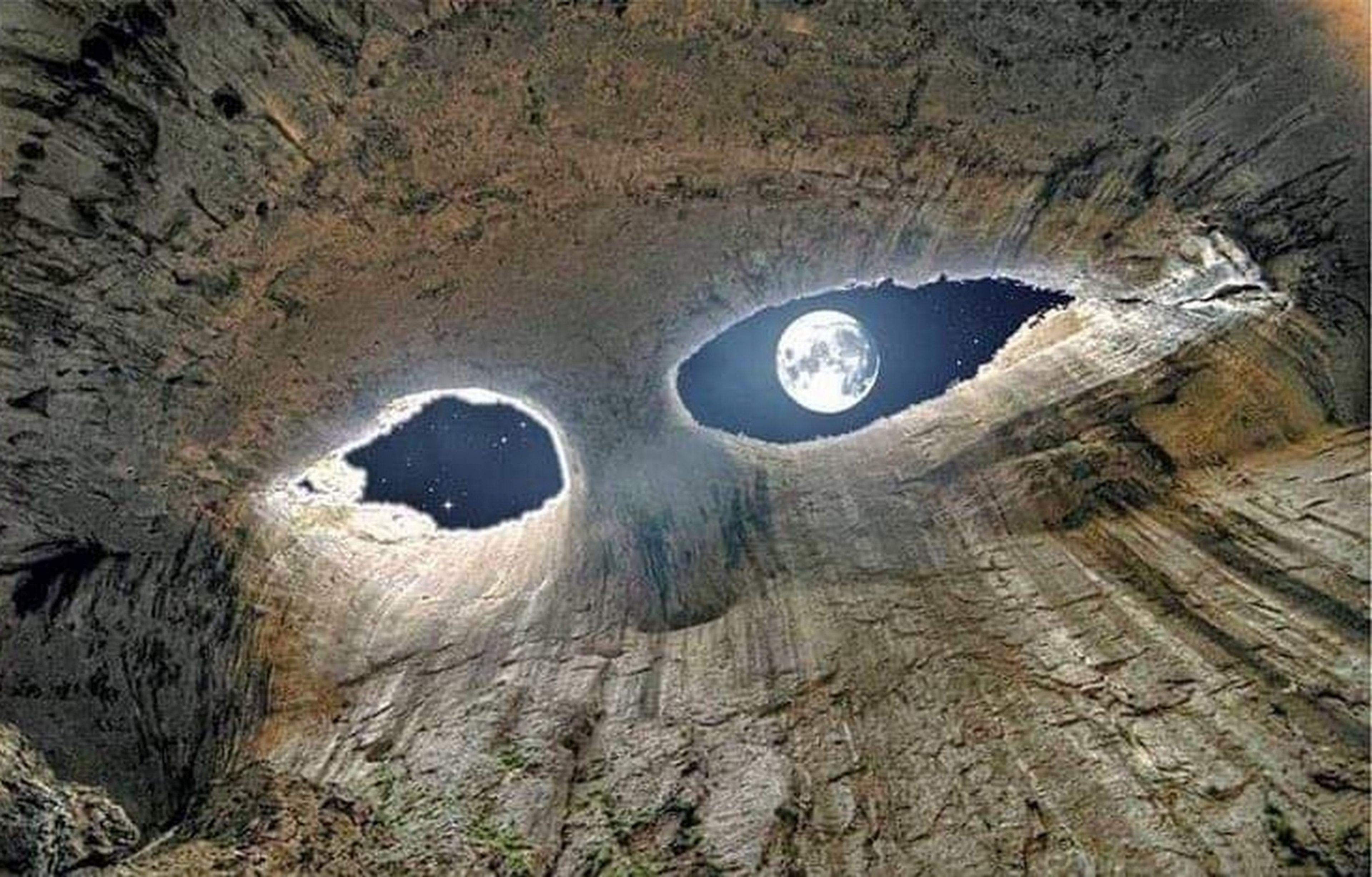 La luna vista a través del Ojo de Odín, un espectáculo sin igual