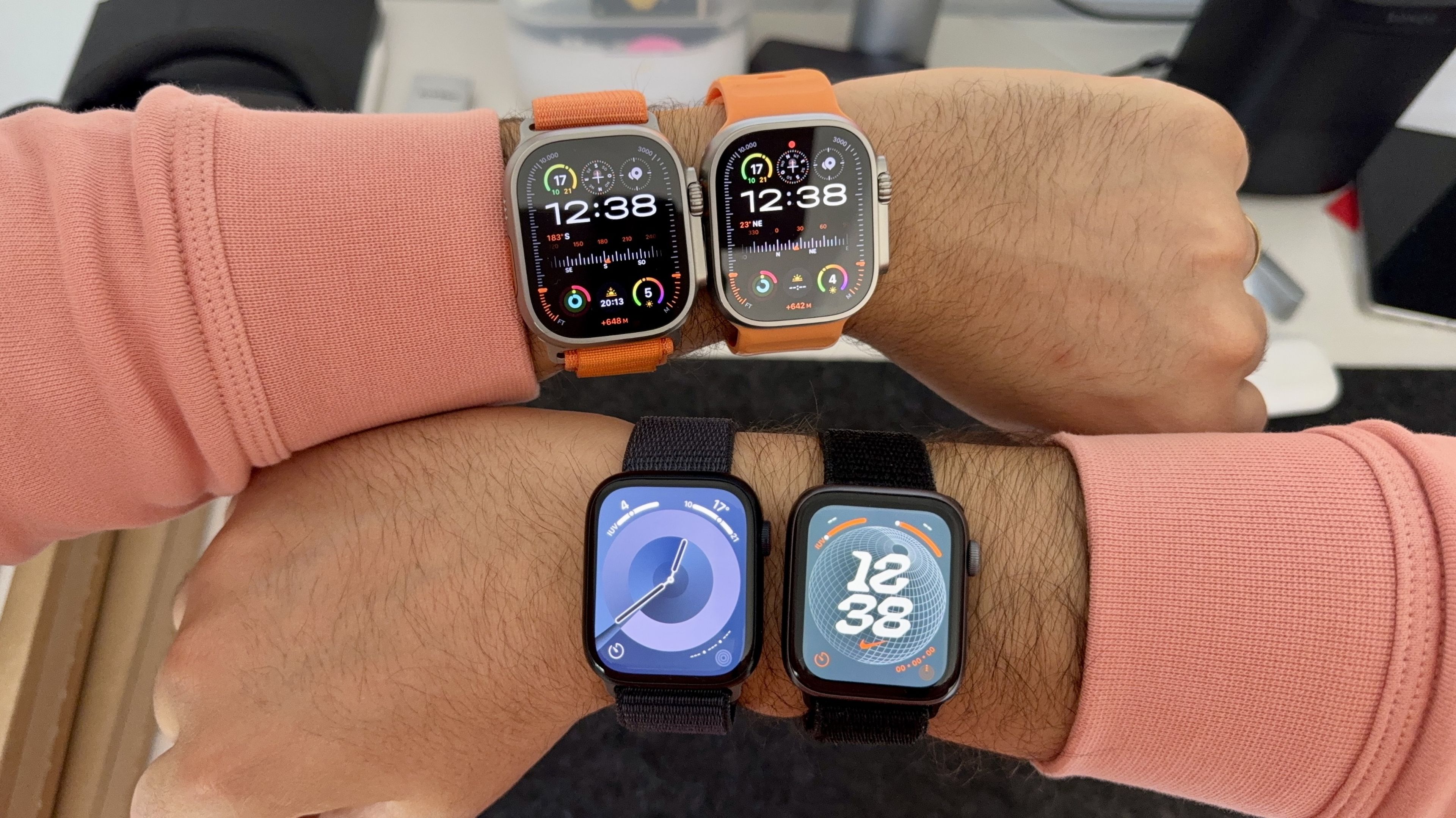 Apple Watch Ultra, Apple Watch Ultra 2, Apple Watch Series 9 y Apple Watch Series 4
