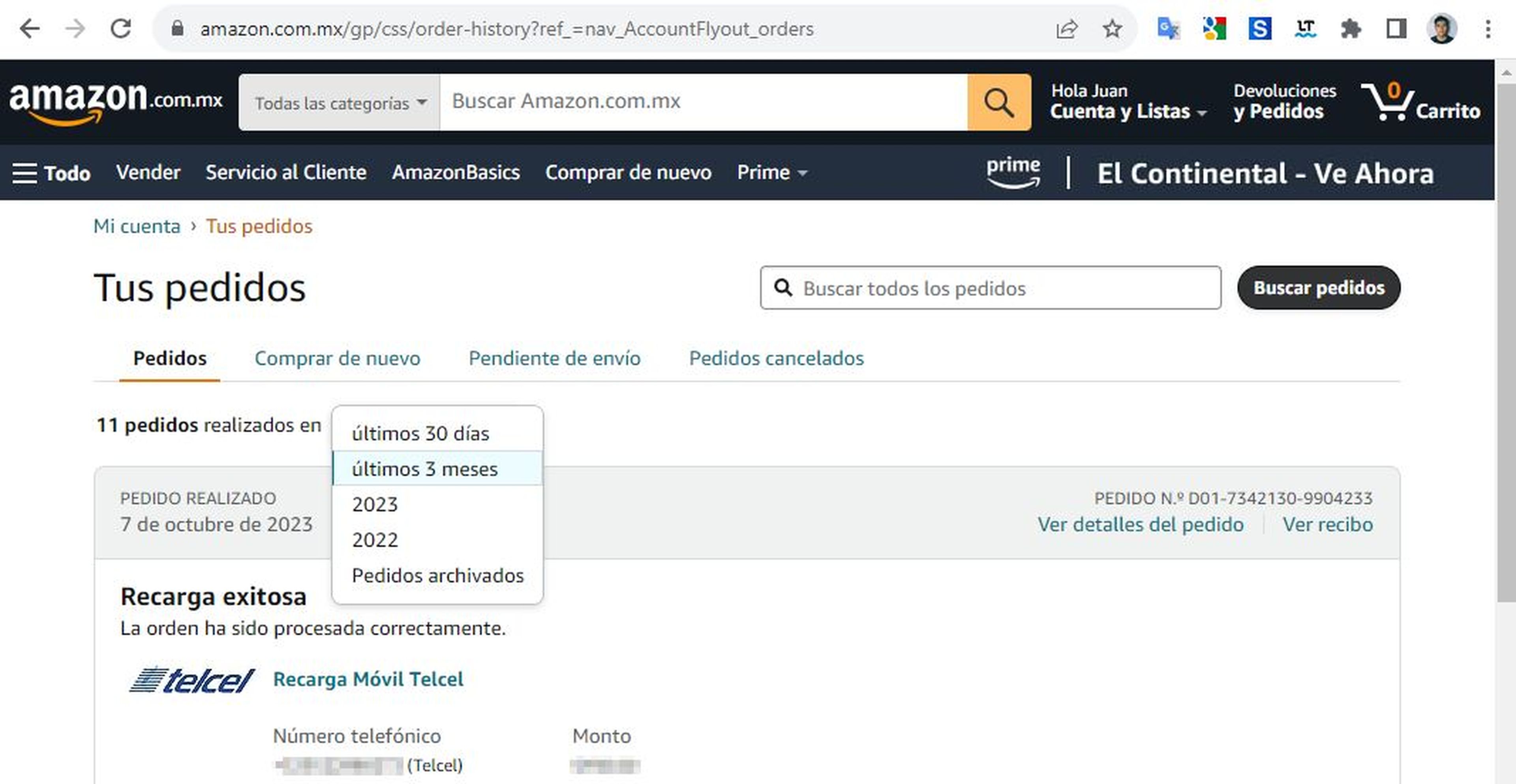Cómo encontrar tu primer pedido en Amazon