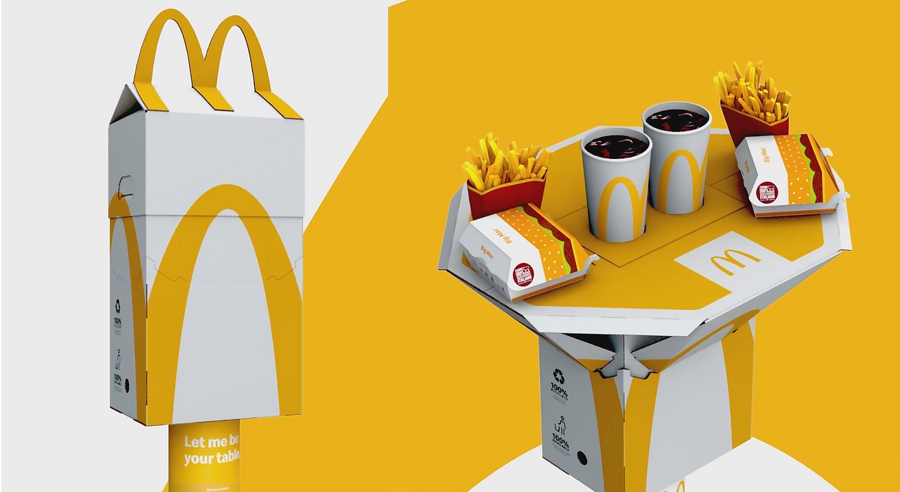 TableBag, the bag that transforms into a McDonald's table - Gearrice