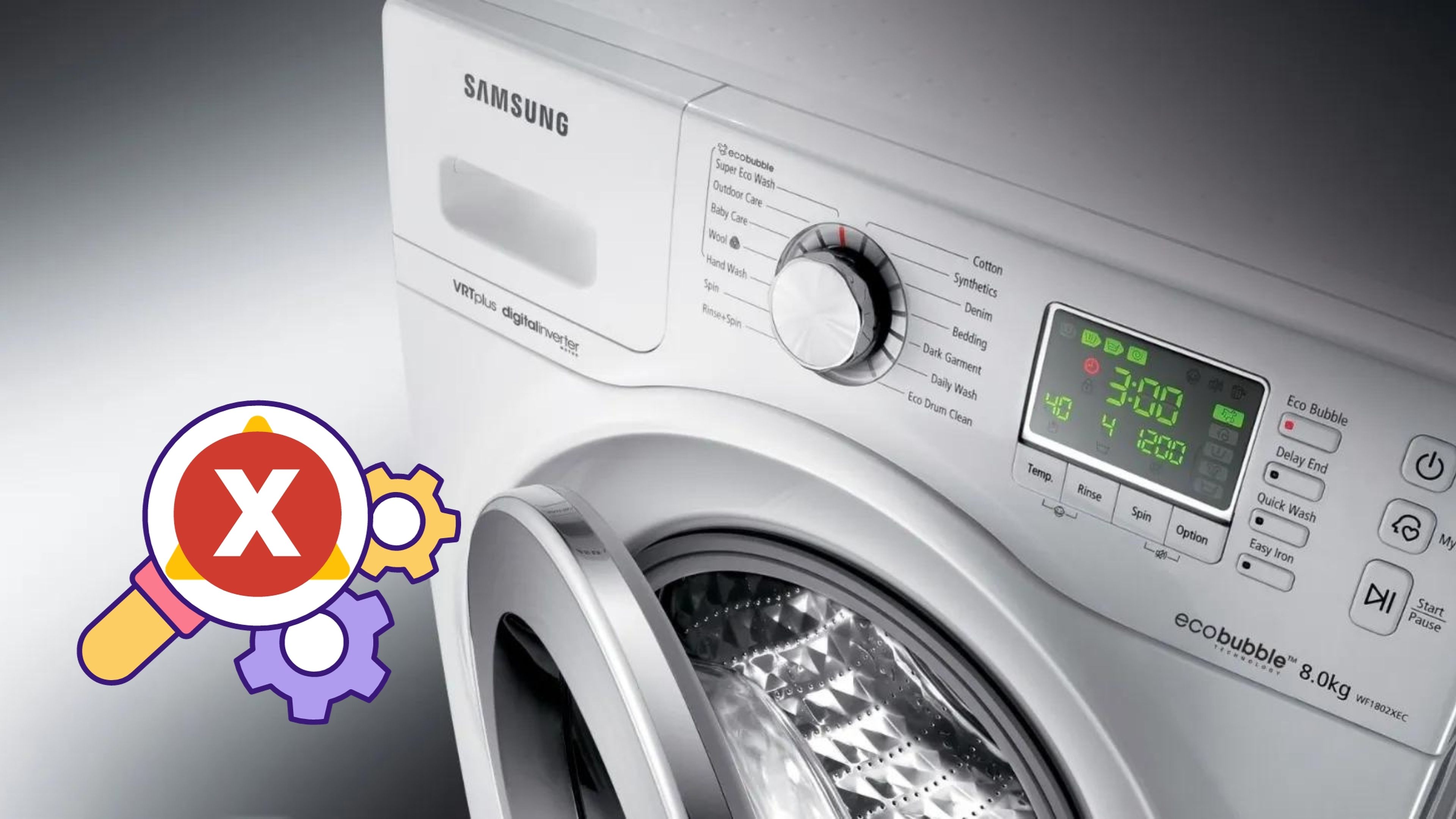 CÃ³digos de error en lavadoras Samsung: soluciones y problemas comunes