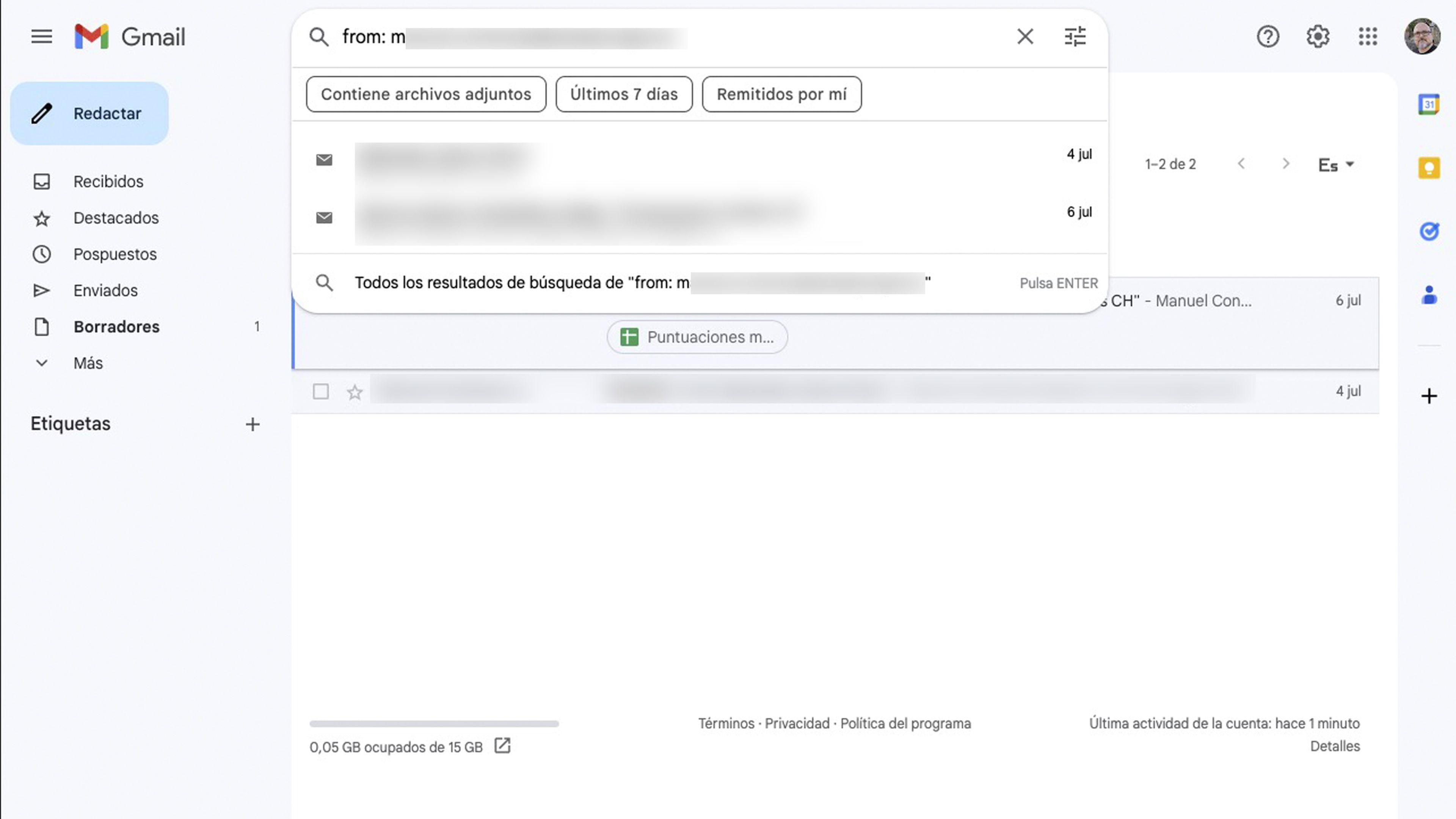 Cómo borrar todos los correos de Gmail de un mismo remitente