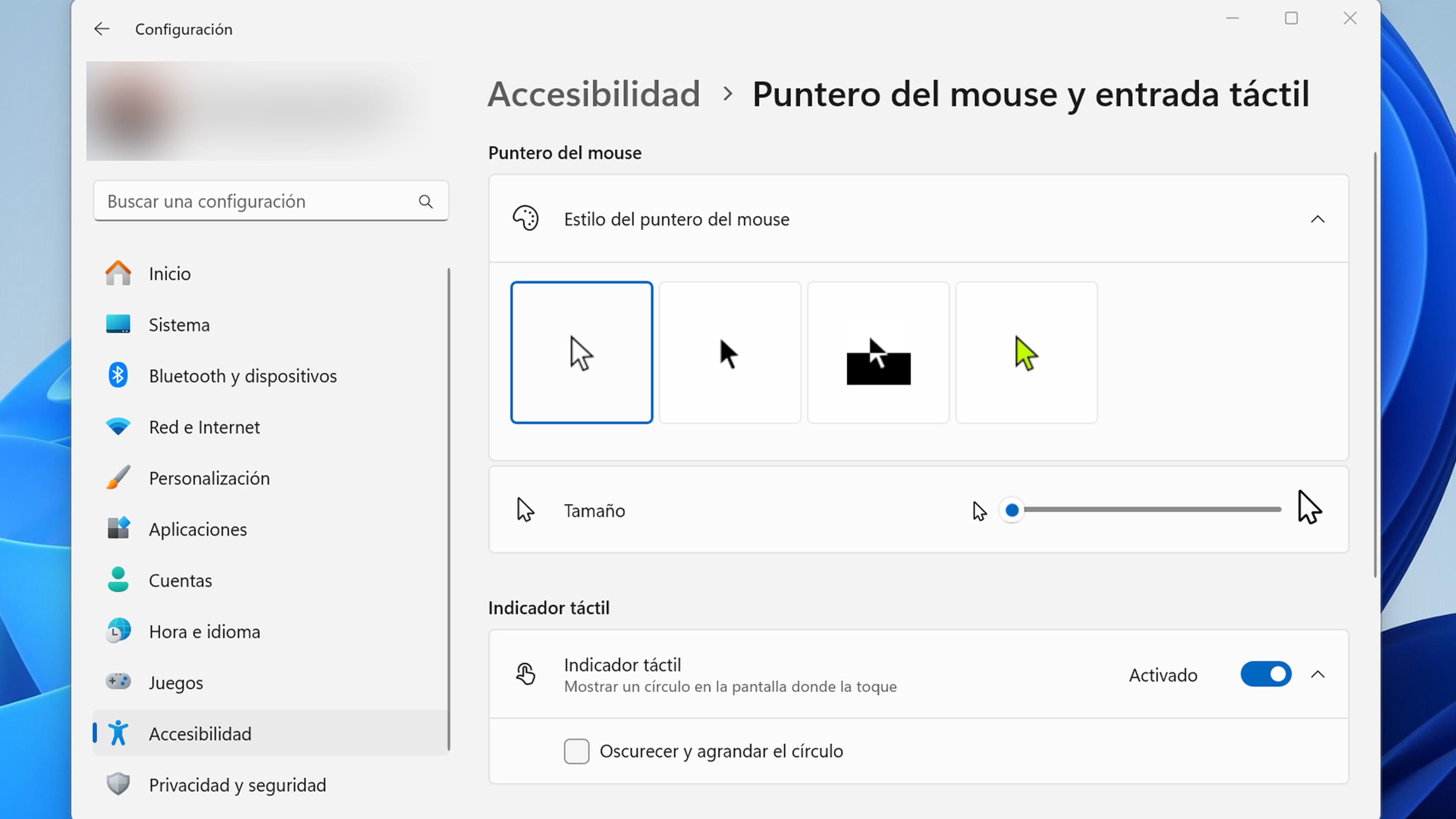 Cómo cambiar el color del puntero del ratón en Windows 11